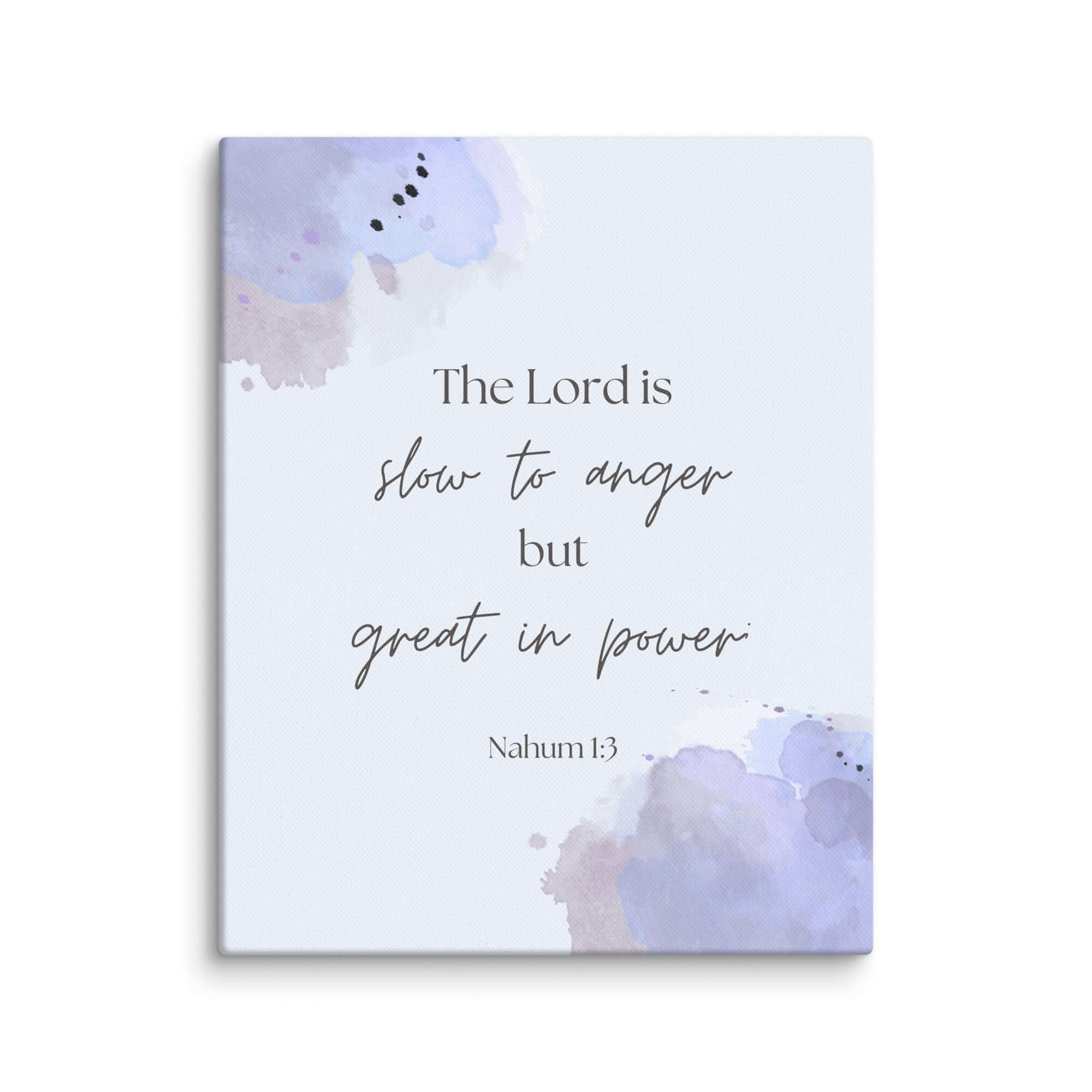 Nahum 1:3 Bible Verse, great in power Canvas Print Wall Art 8″×10″