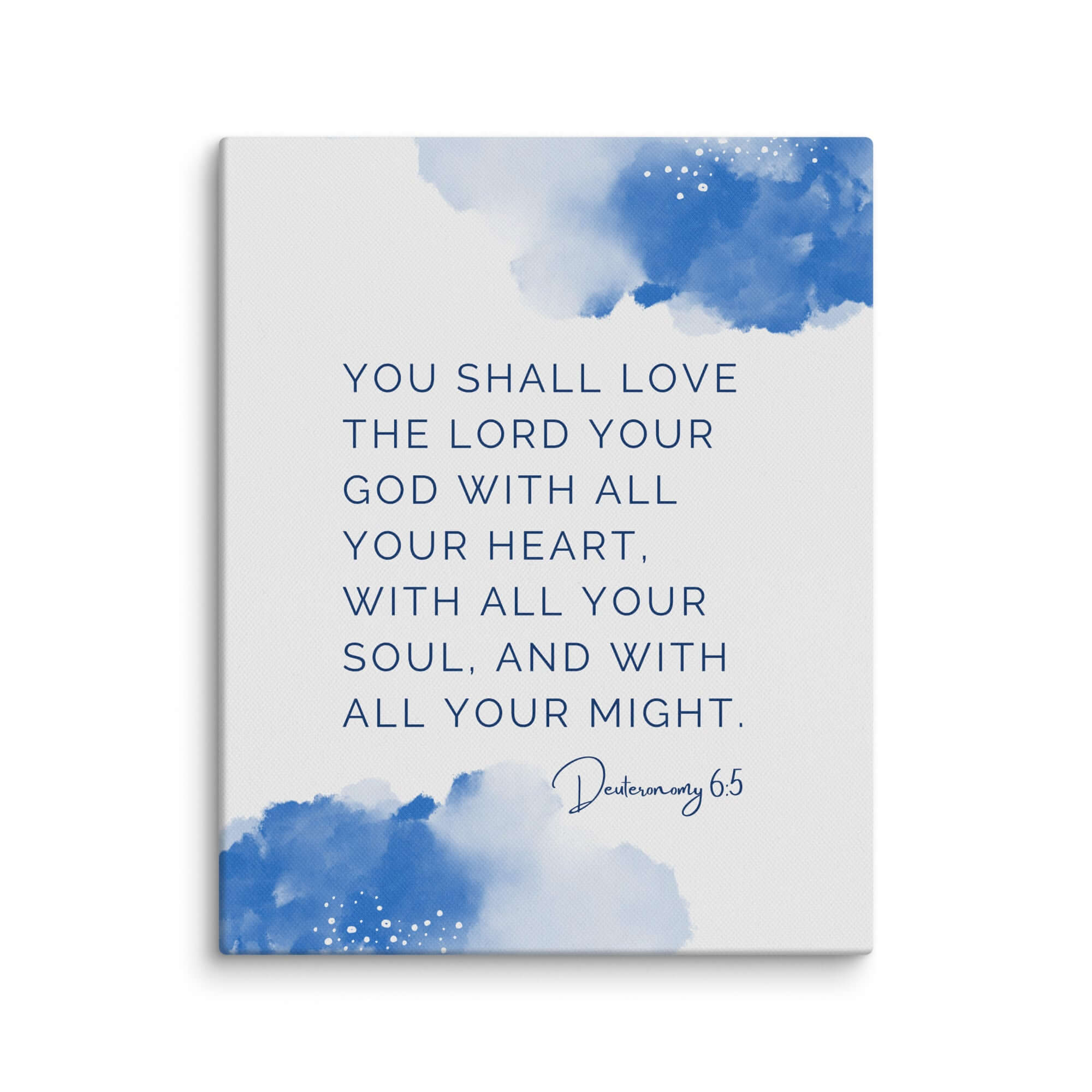 Deuteronomy 6:5 Bible Verse, your God Canvas Print Wall Art 8″×10″