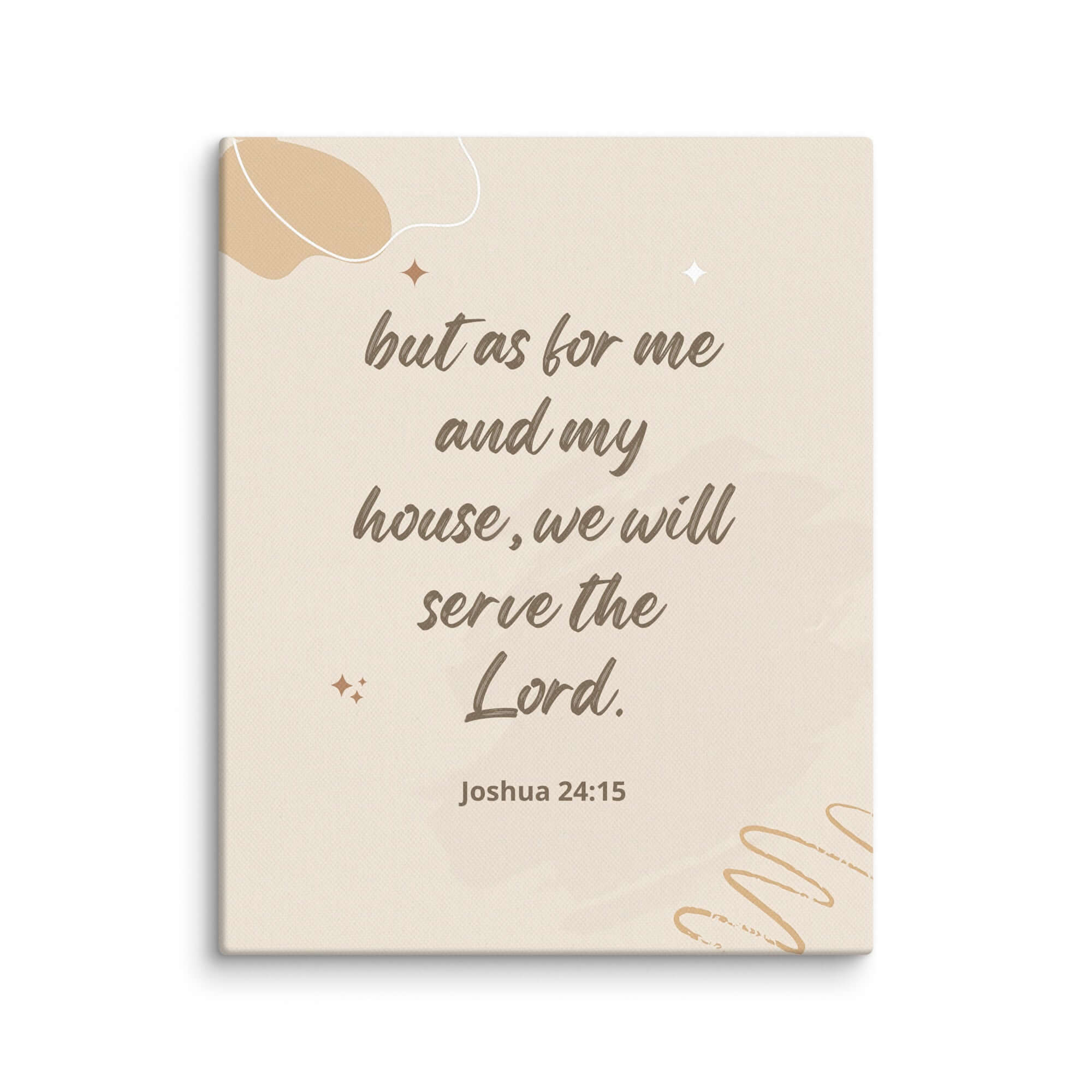 Joshua 24:15 Bible Verse, will serve Canvas Print Wall Art 8″×10″