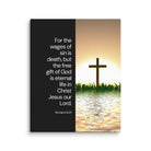 Romans 6:23 Bible Verse, the wages Canvas Print Wall Art 8″×10″
