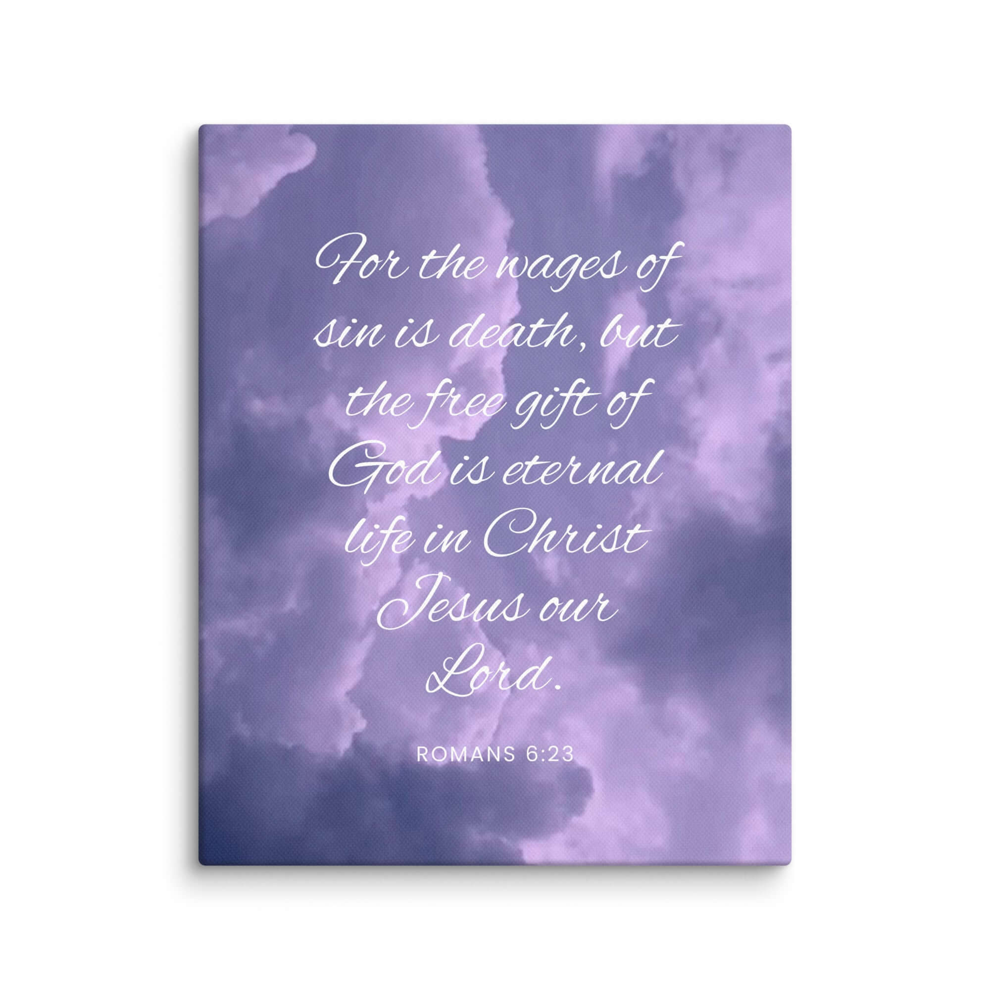 Romans 6:23 Bible Verse, free gift Canvas Print Wall Art 8″×10″