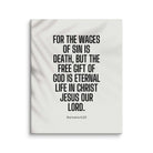 Romans 6:23 Bible Verse, eternal life Canvas Print Wall Art 8″×10″