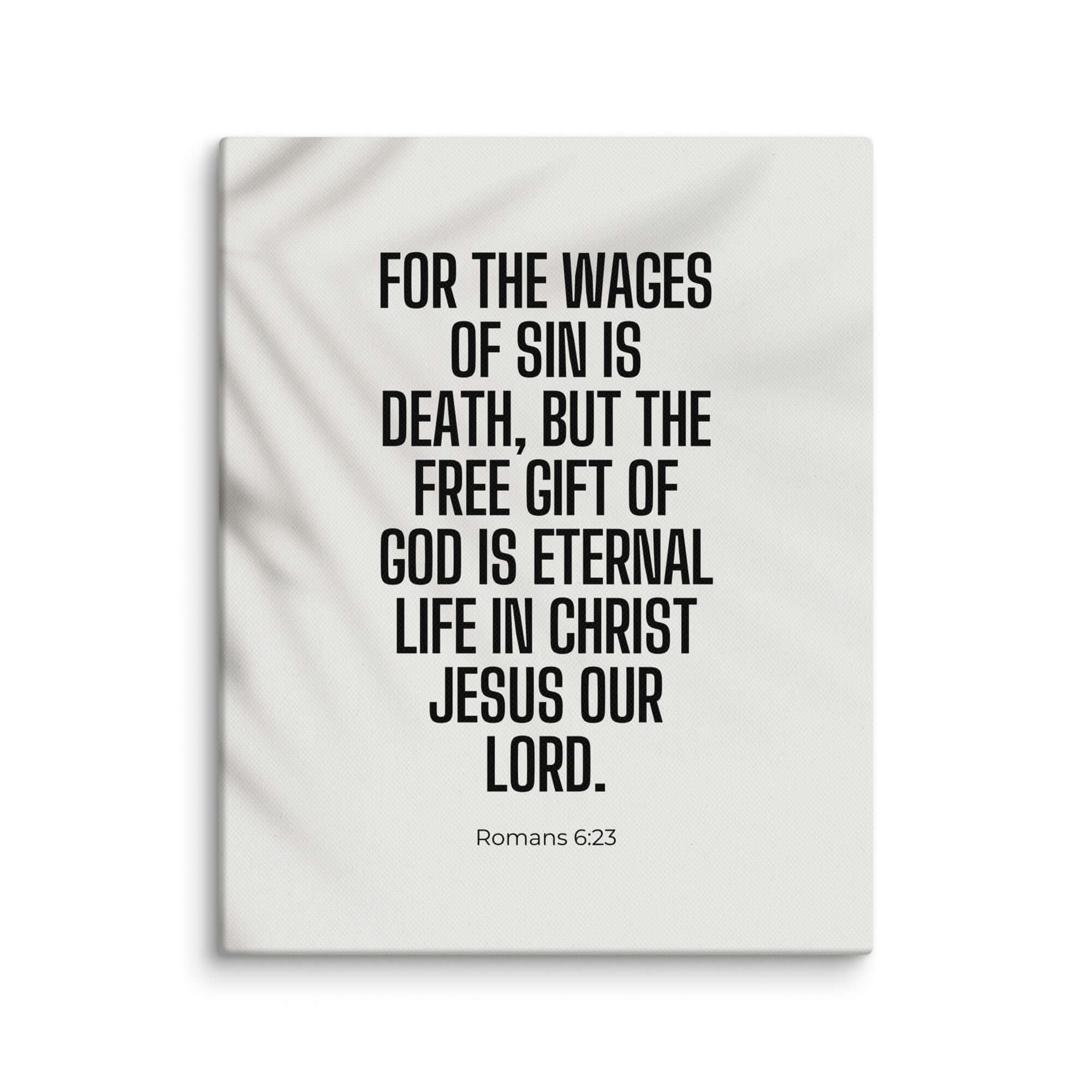 Romans 6:23 Bible Verse, eternal life Canvas Print Wall Art 8″×10″