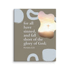 Romans 3:23 Bible Verse, the glory Canvas Print Wall Art 8″×10″