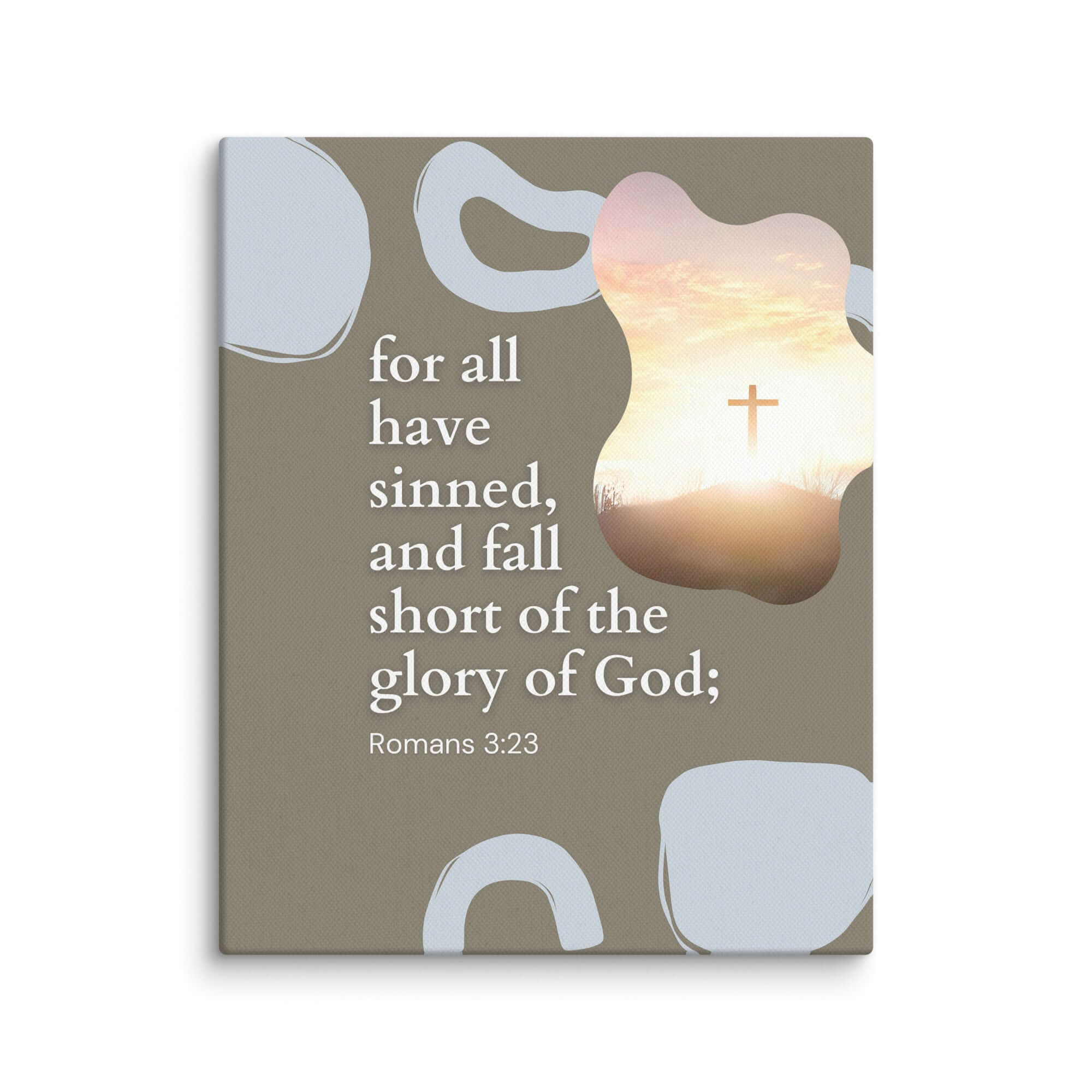 Romans 3:23 Bible Verse, the glory Canvas Print Wall Art 8″×10″