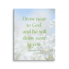 James 4:8 Bible Verse, Draw near Canvas Print Wall Art 8″×10″
