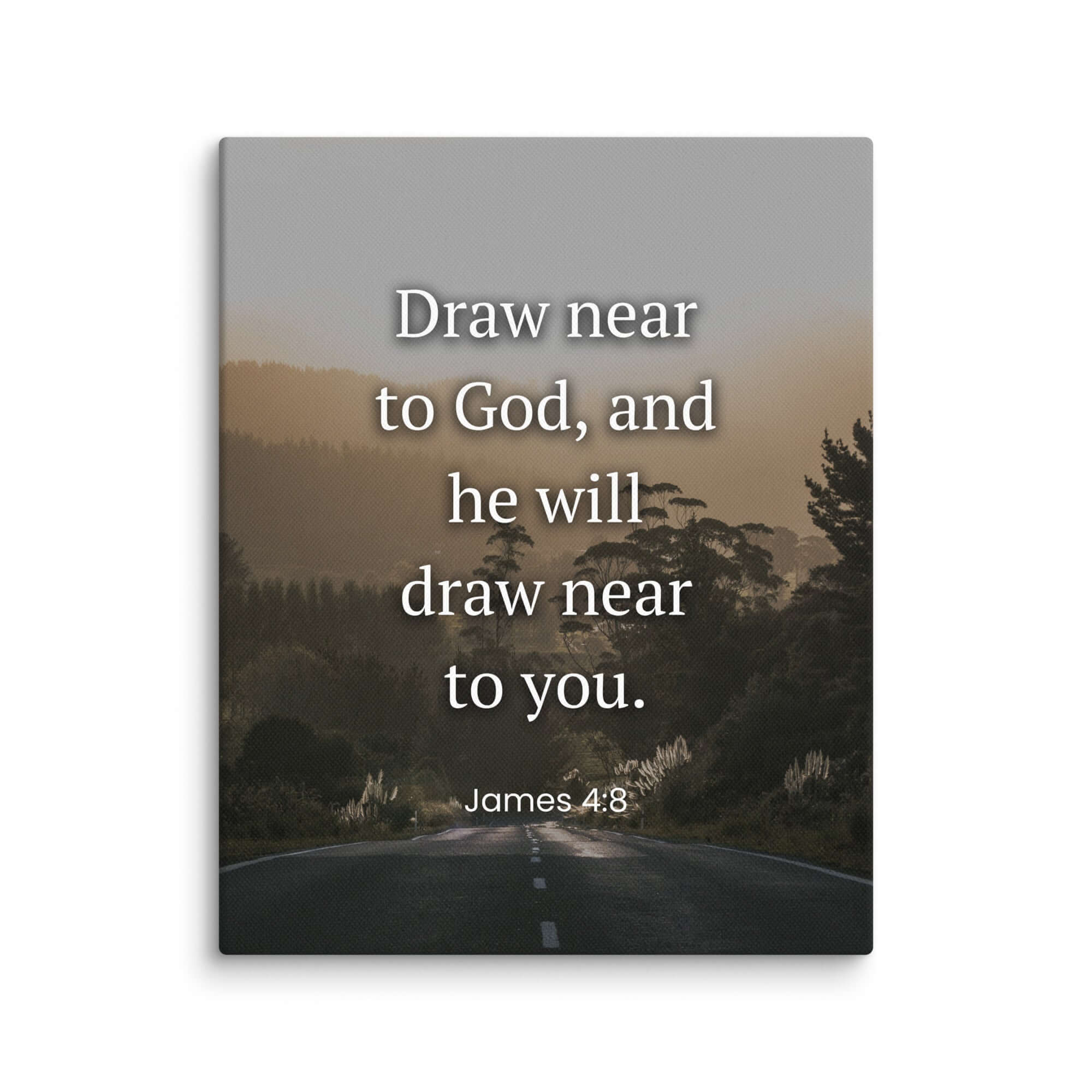 James 4:8 Bible Verse, Cleanse your Canvas Print Wall Art 8″×10″