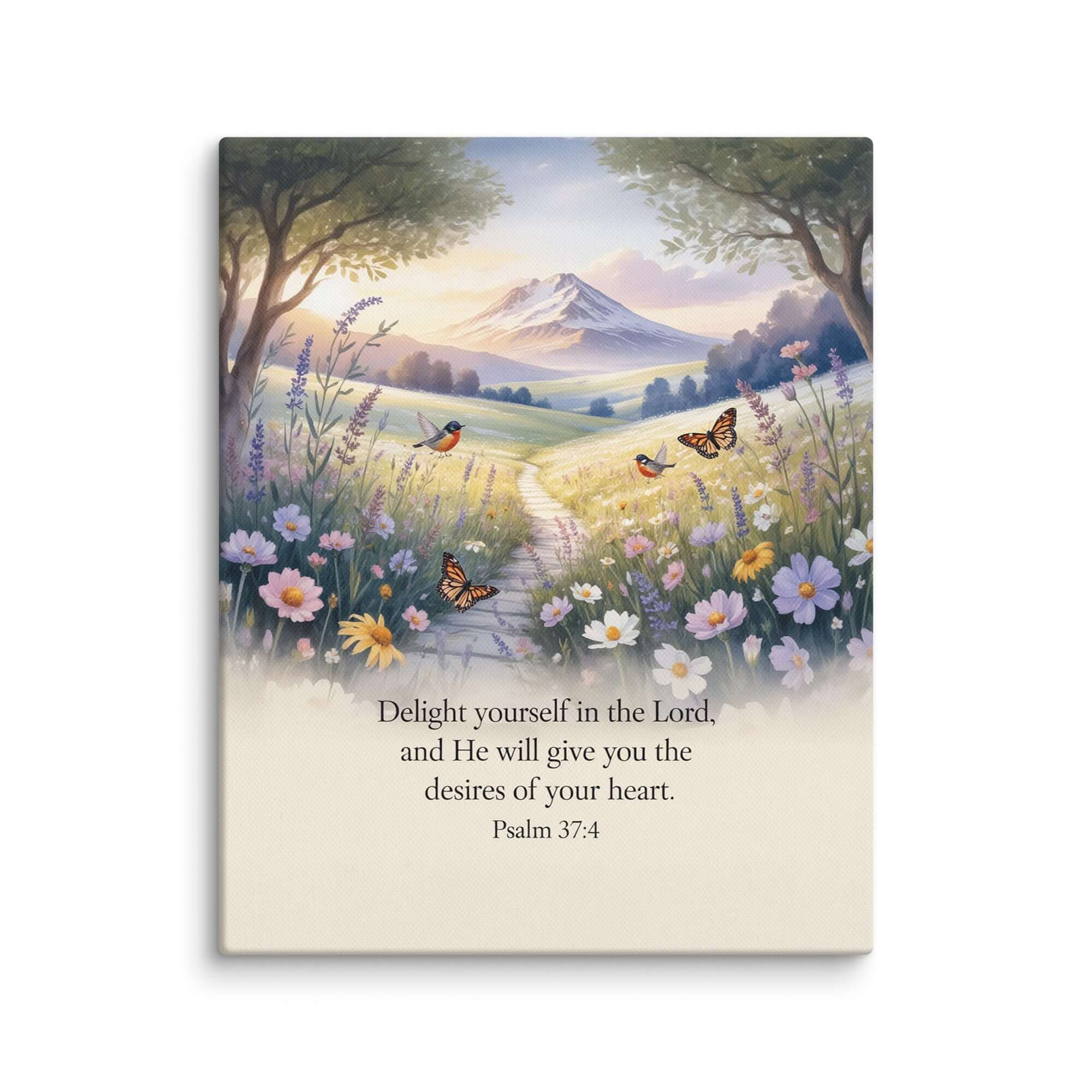 Psalm 37:4 Bible Verse, Delight Canvas 8″×10″