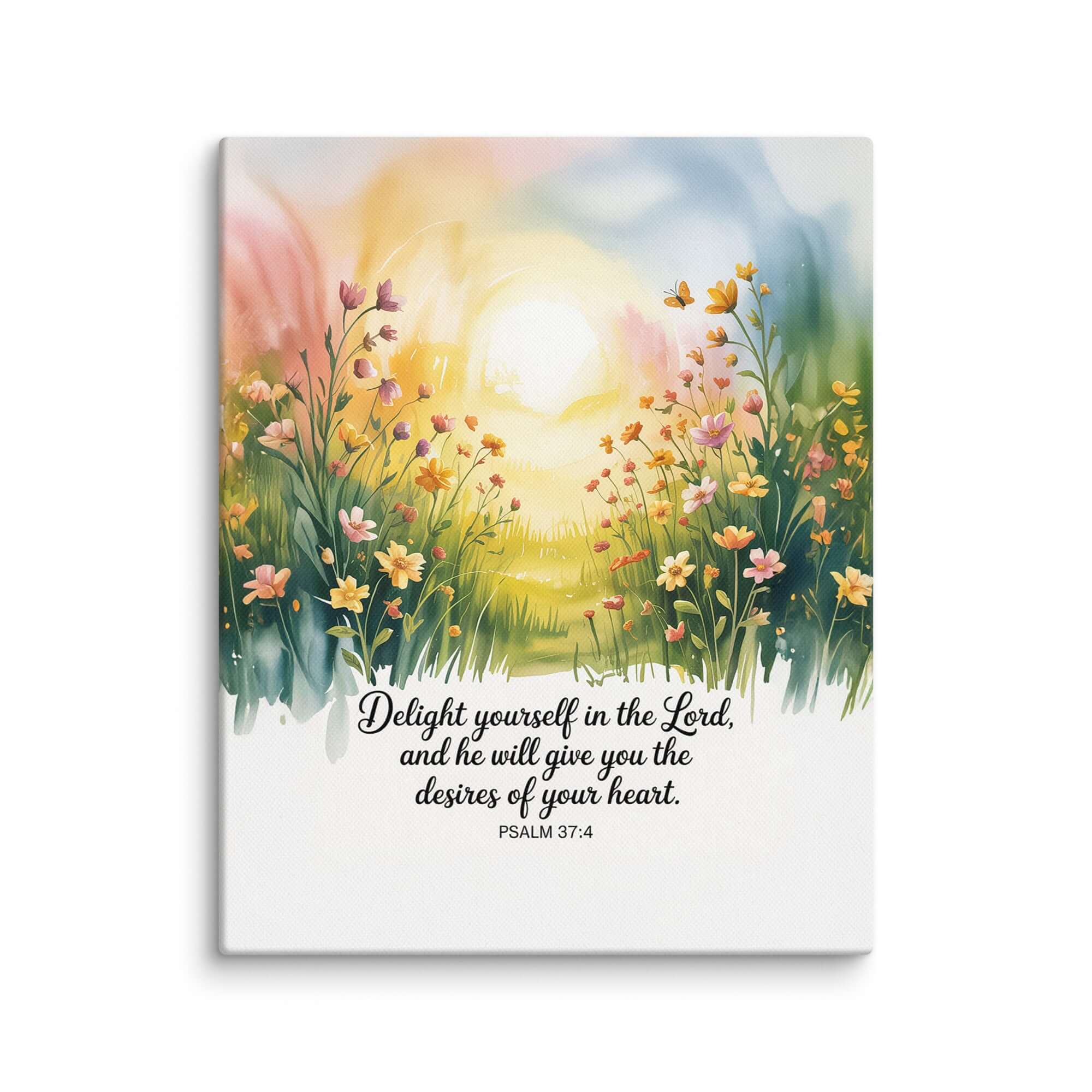 Psalm 37:4 Bible Verse, will give Canvas 8″×10″