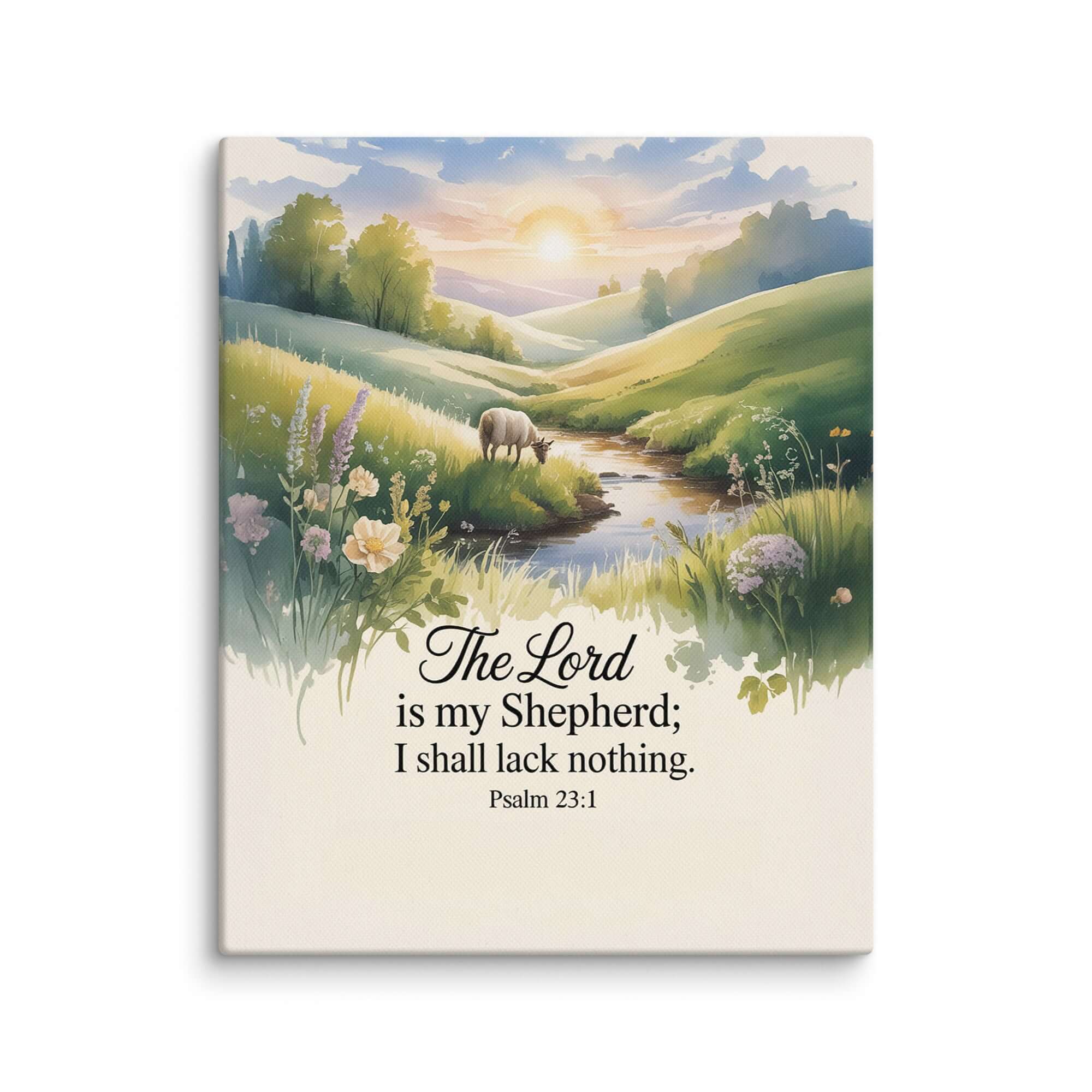 Psalm 23:1 Bible Verse, Lord Canvas 8″×10″