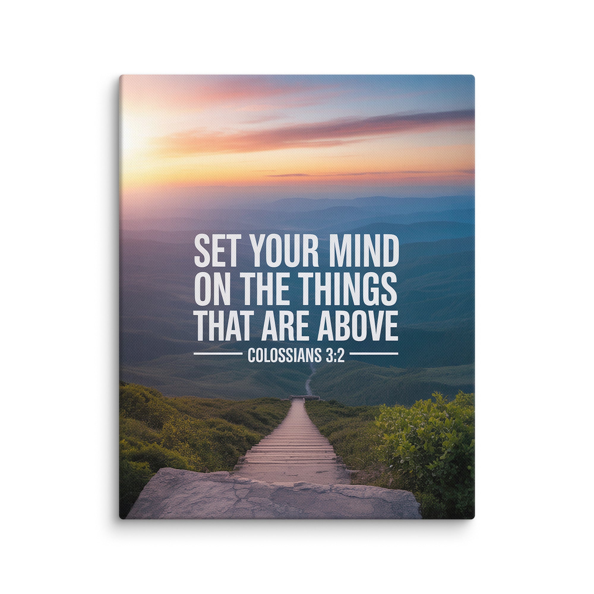 Colossians 3:2 Bible Verse your mind Canvas 8″×10″