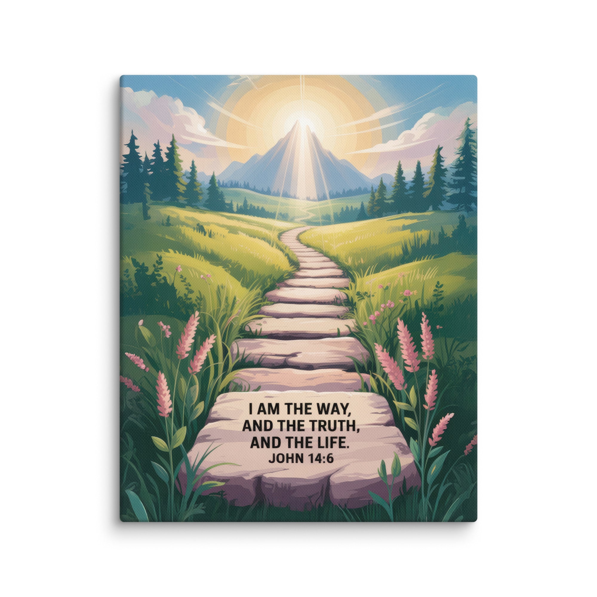 John 14:6 Bible Verse The Truth Canvas 8″×10″