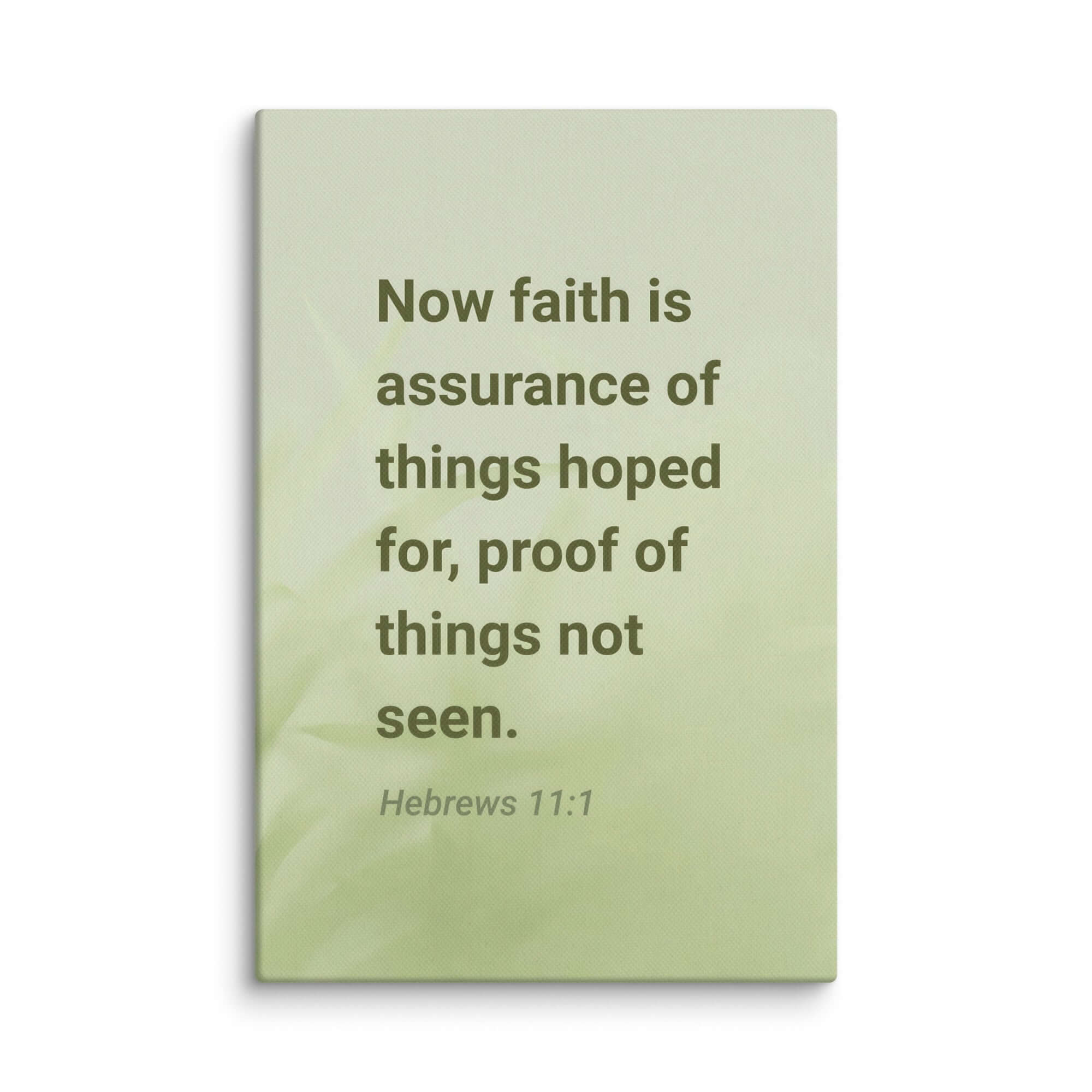 Hebrews 11:1 Bible Verse, faith is assurance Canvas Print Wall Art 8″×12″