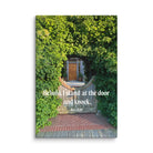 Revelation 3:20 Bible Verse, Garden Doorway Canvas Print Wall Art 8″×12″