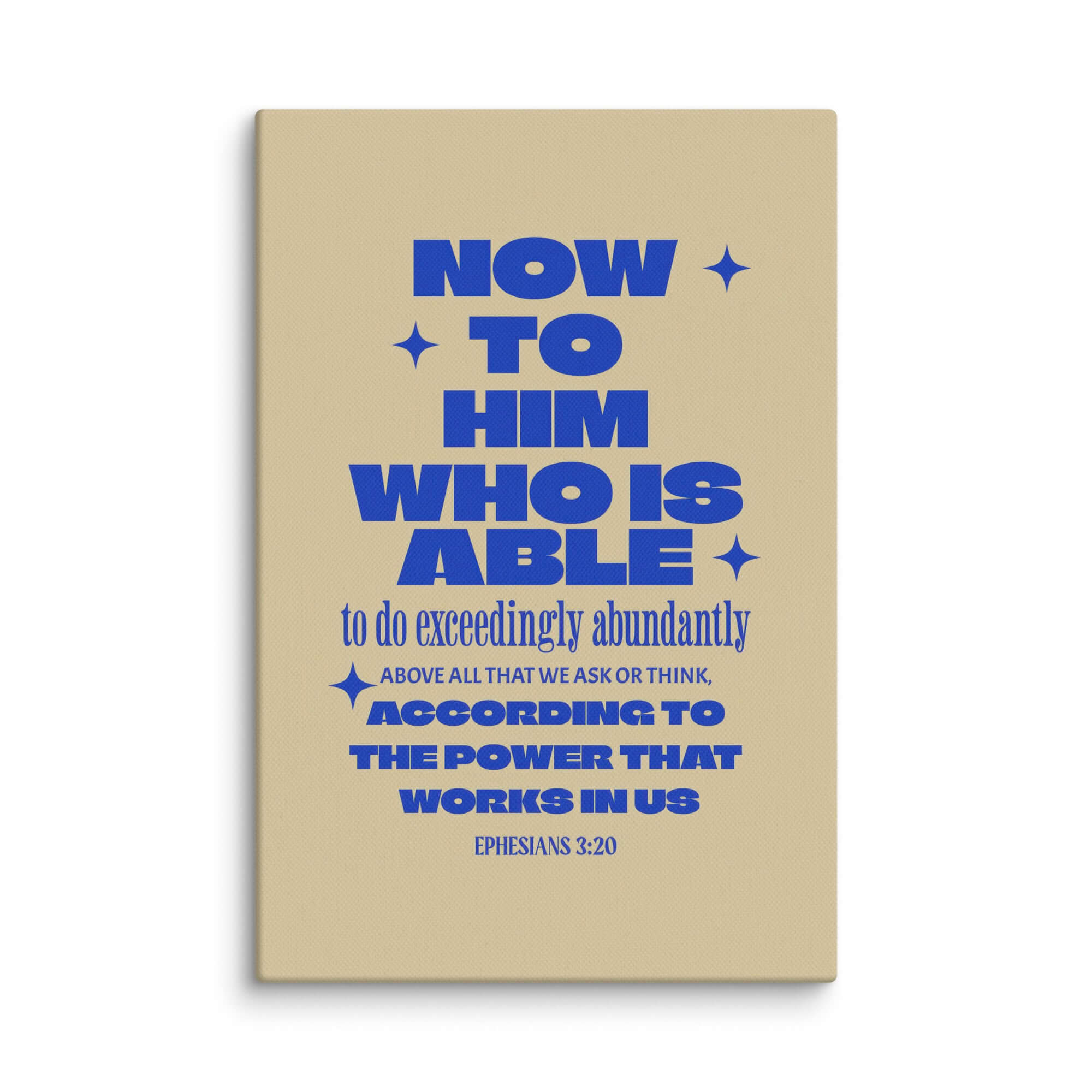 Ephesians 3:20 Bible Verse, power in us Canvas Print Wall Art 8″×12″