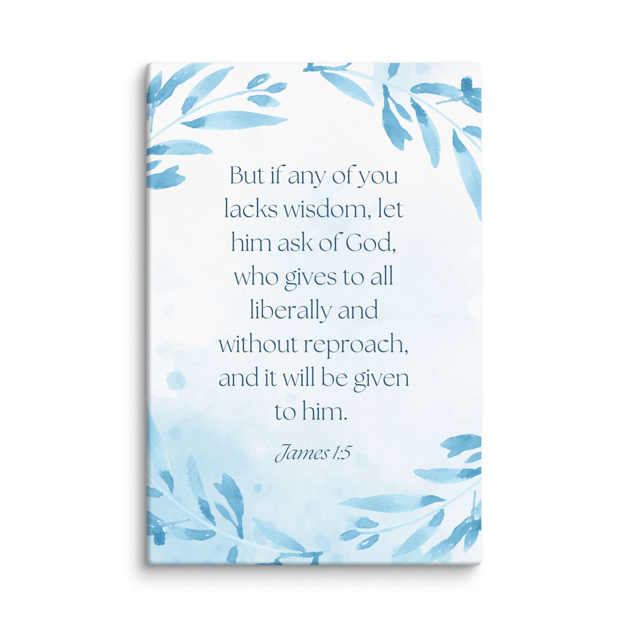 James 1:5 Bible Verse, lacks wisdom Canvas Print Wall Art 8″×12″