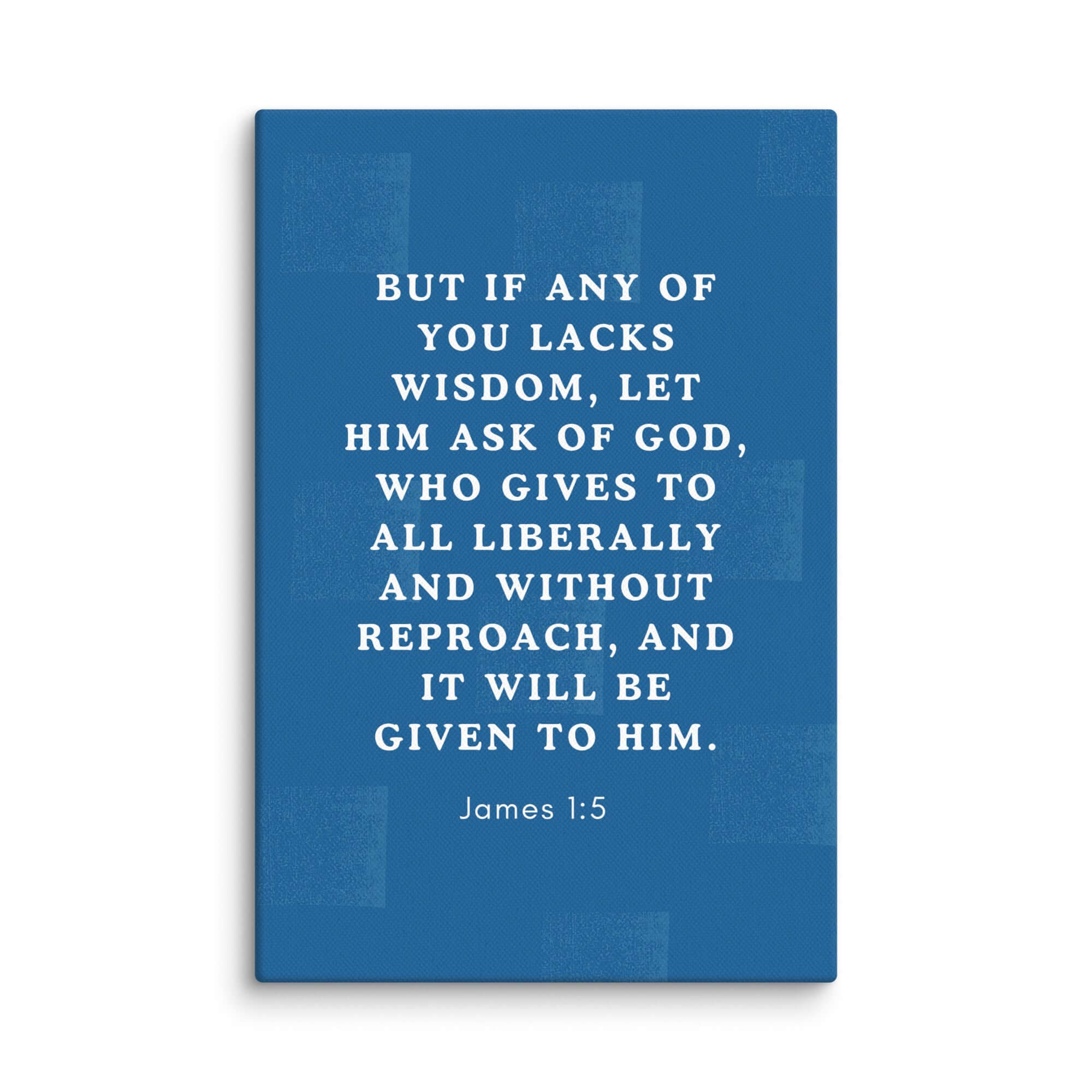 James 1:5 Bible Verse, gives to all Canvas Print Wall Art 8″×12″