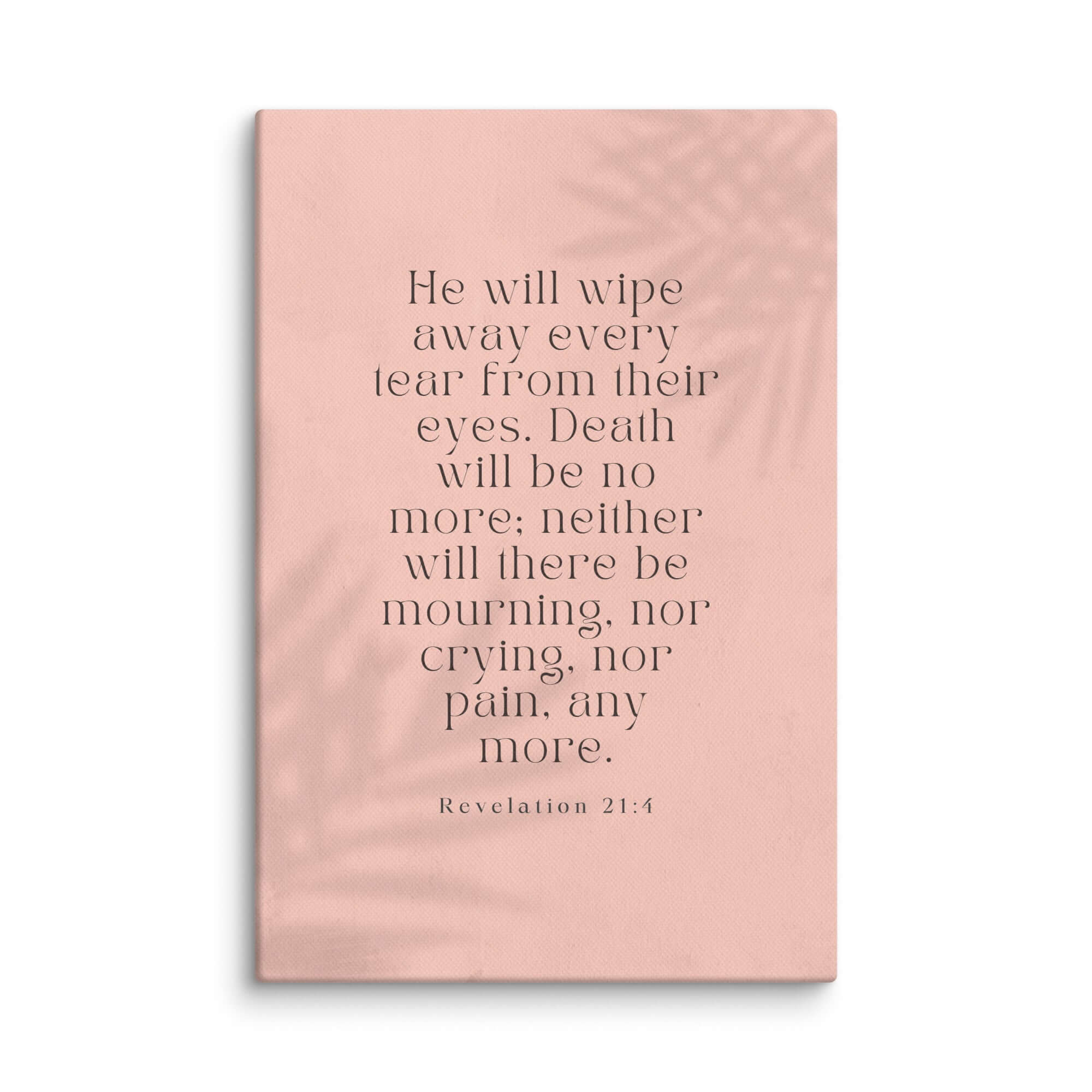 Revelation 21:4 Bible Verse, their eyes Canvas Print Wall Art 8″×12″
