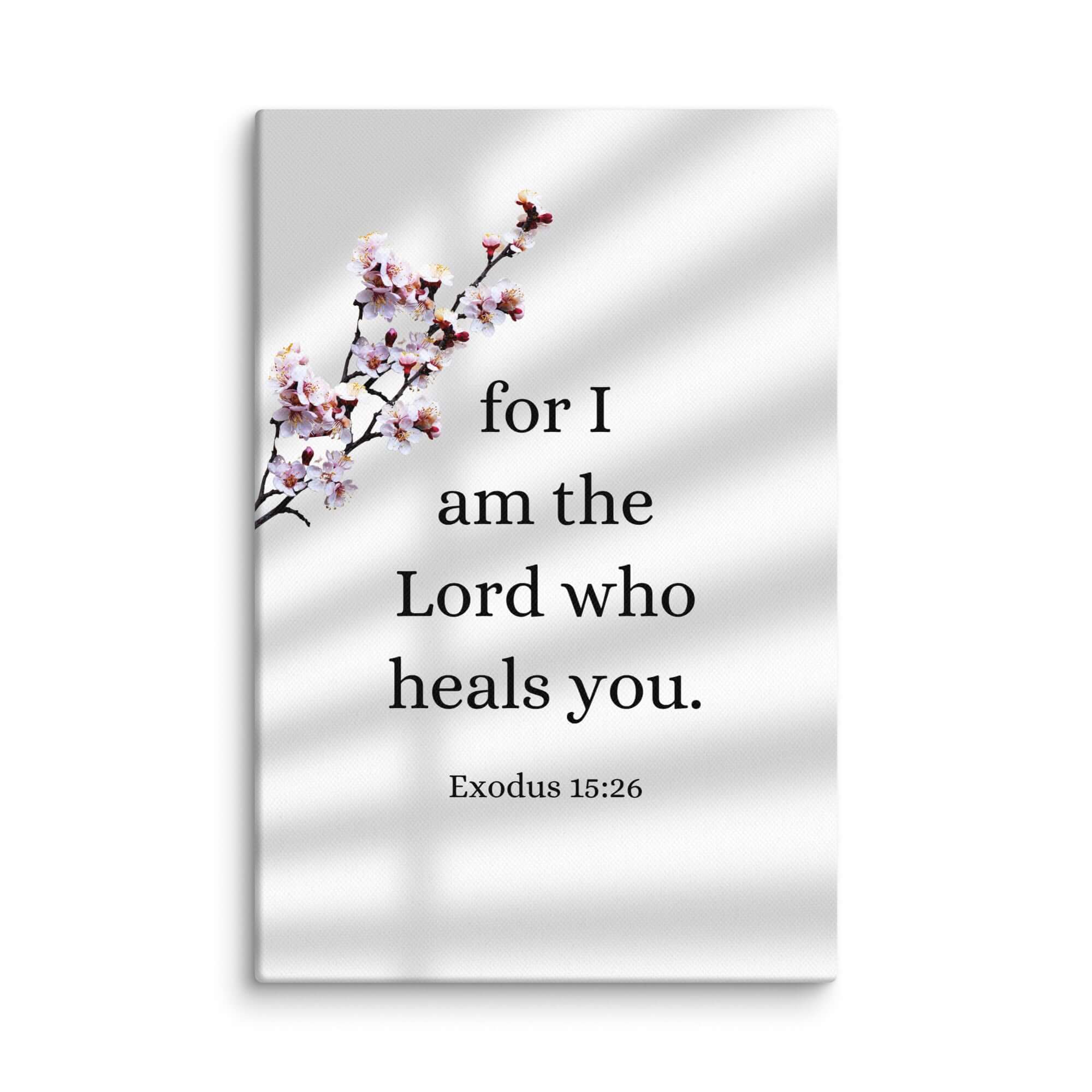 Exodus 15:26 Bible Verse, diligently listen Canvas Print Wall Art 8″×12″