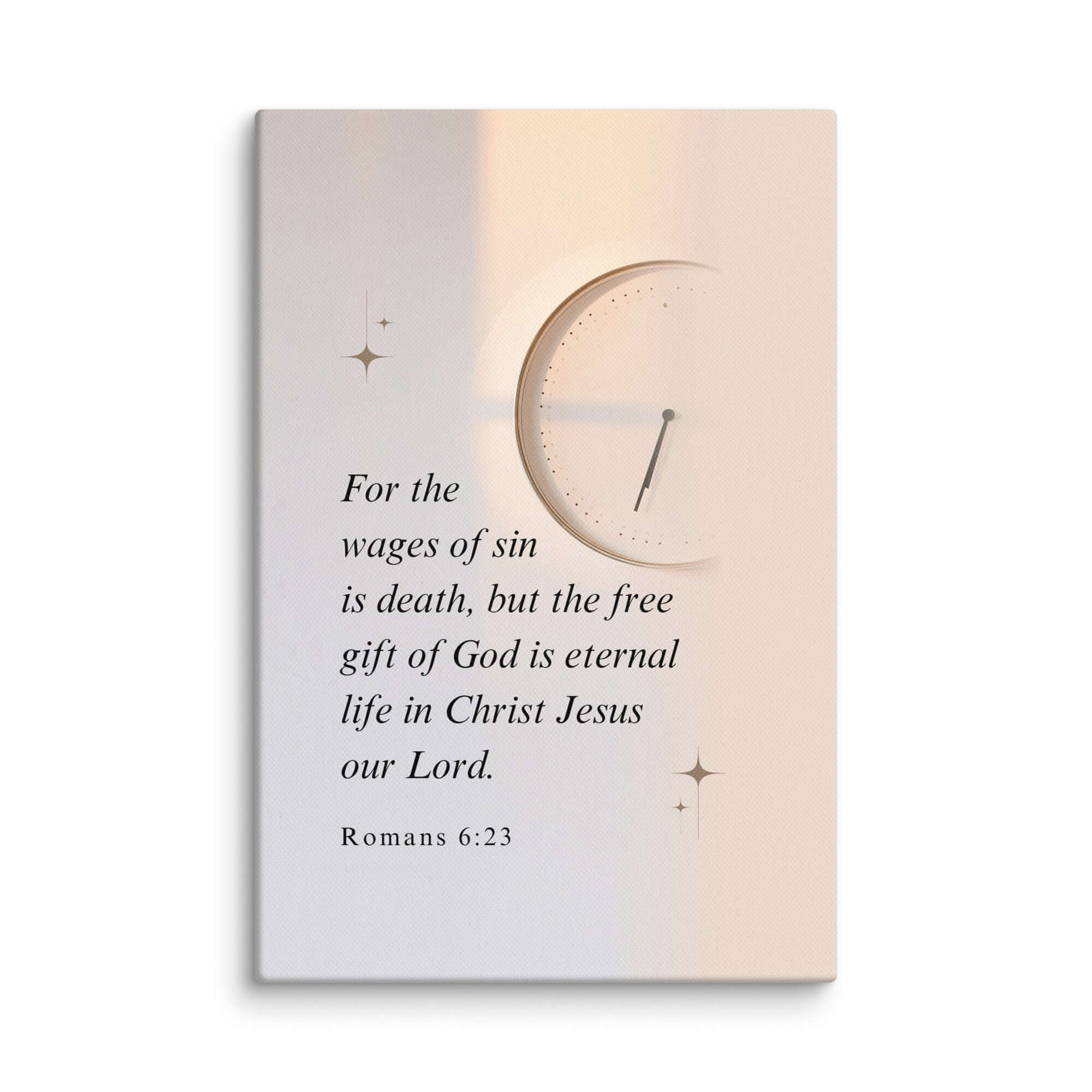 Romans 6:23 Bible Verse, our Lord Canvas Print Wall Art 8″×12″