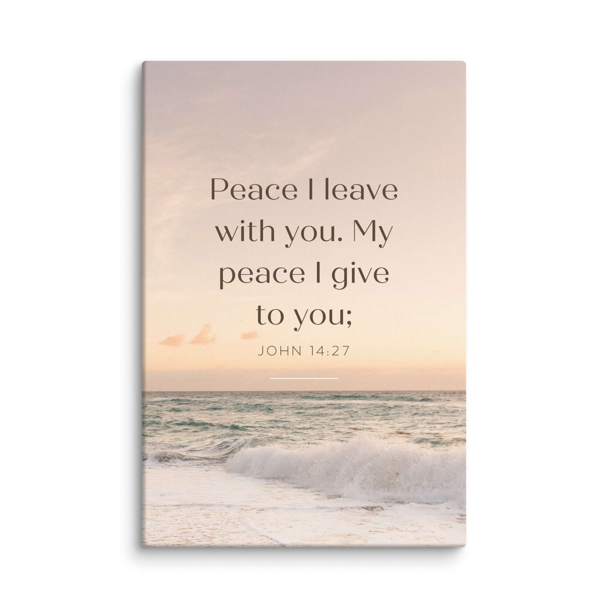 John 14:27 Bible Verse, not as the Canvas Print Wall Art 8″×12″