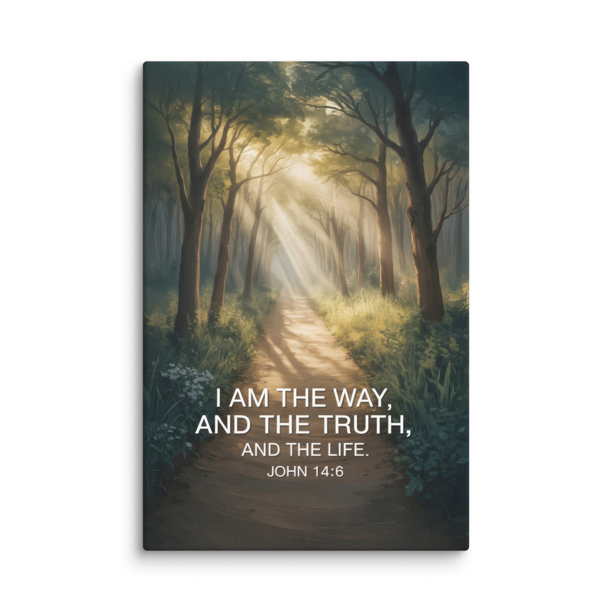 John 14:6 Bible Verse I Am Canvas 8″×12″