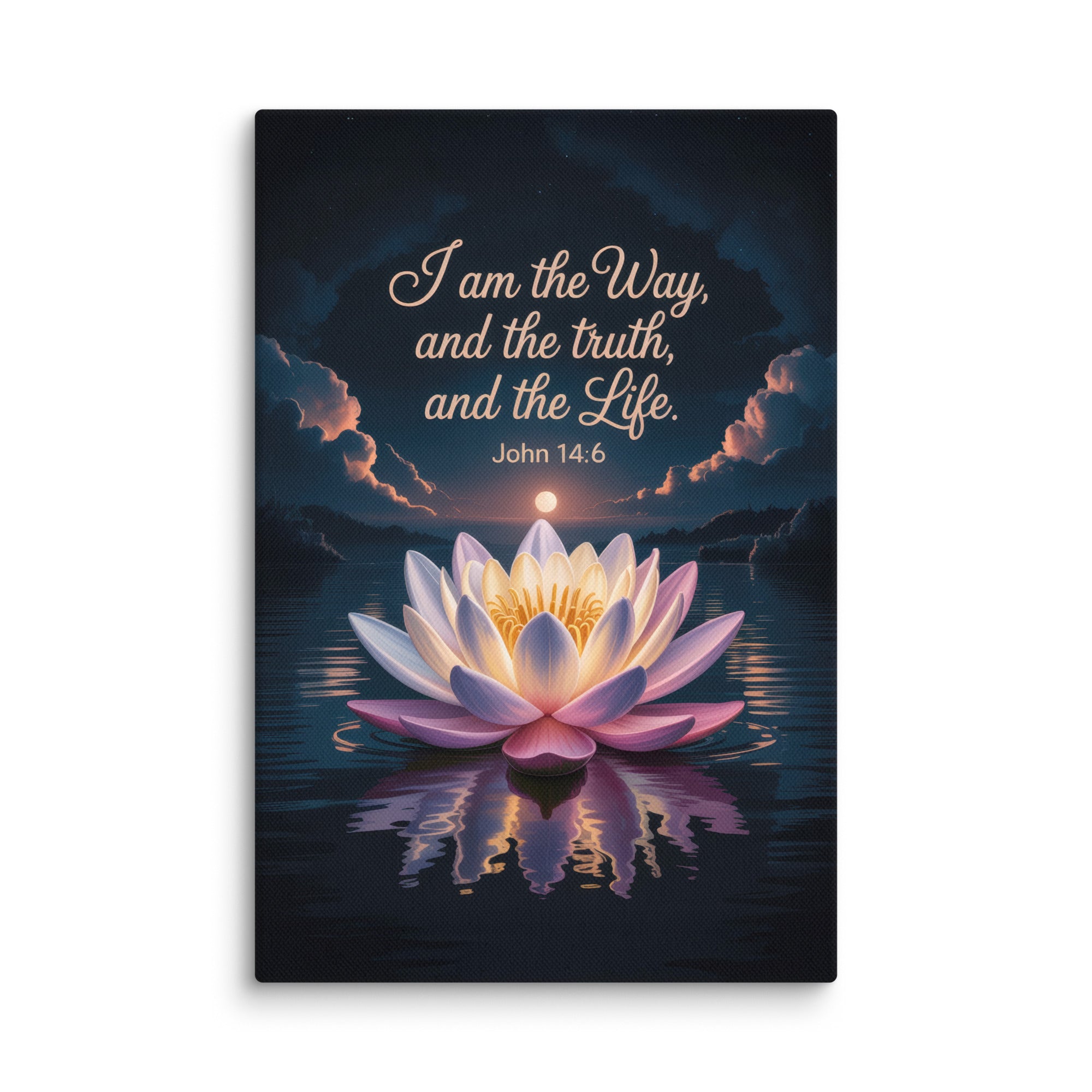 John 14:6 Bible Verse The Way Canvas 8″×12″