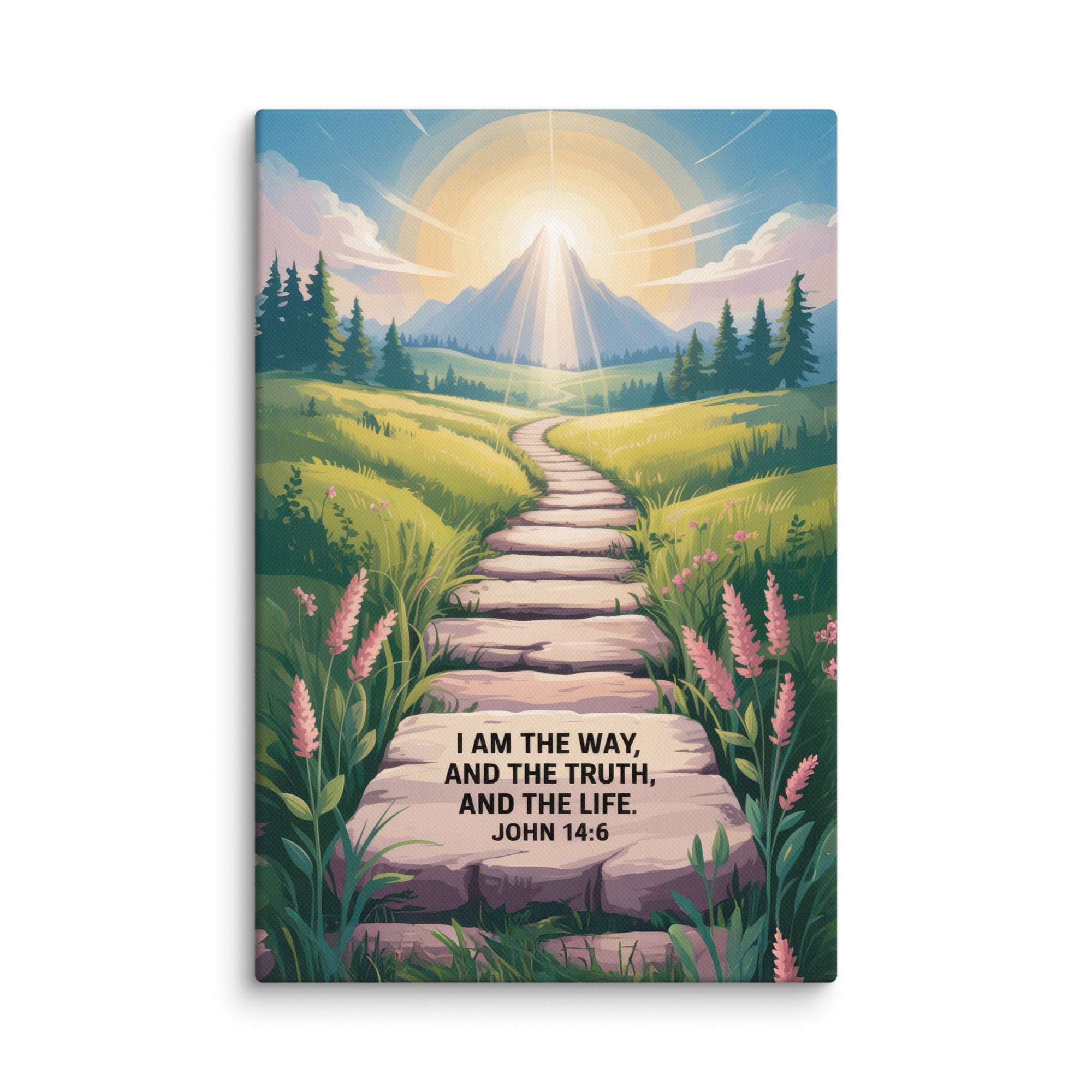 John 14:6 Bible Verse The Truth Canvas 8″×12″