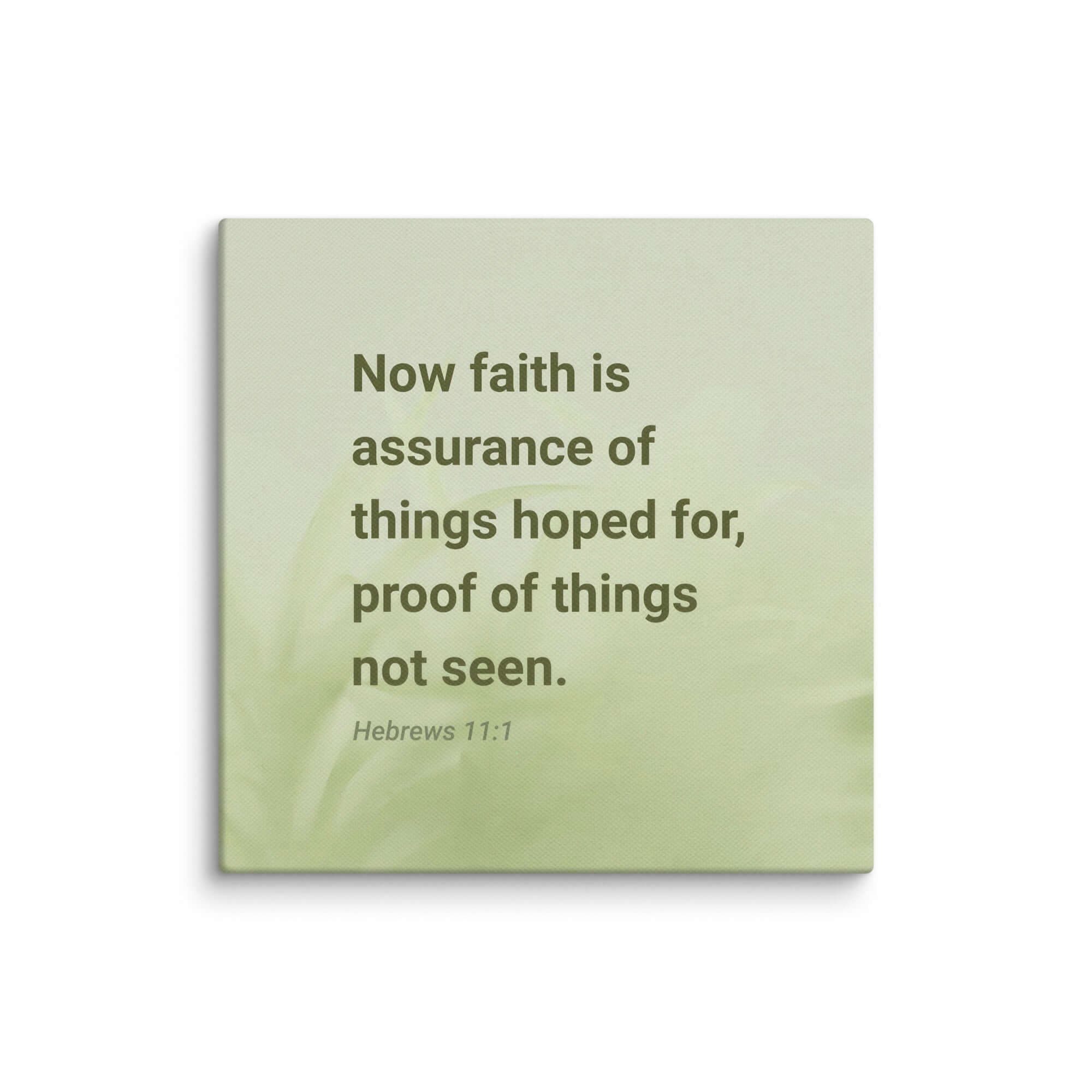 Hebrews 11:1 Bible Verse, faith is assurance Canvas Print Wall Art 8″×8″