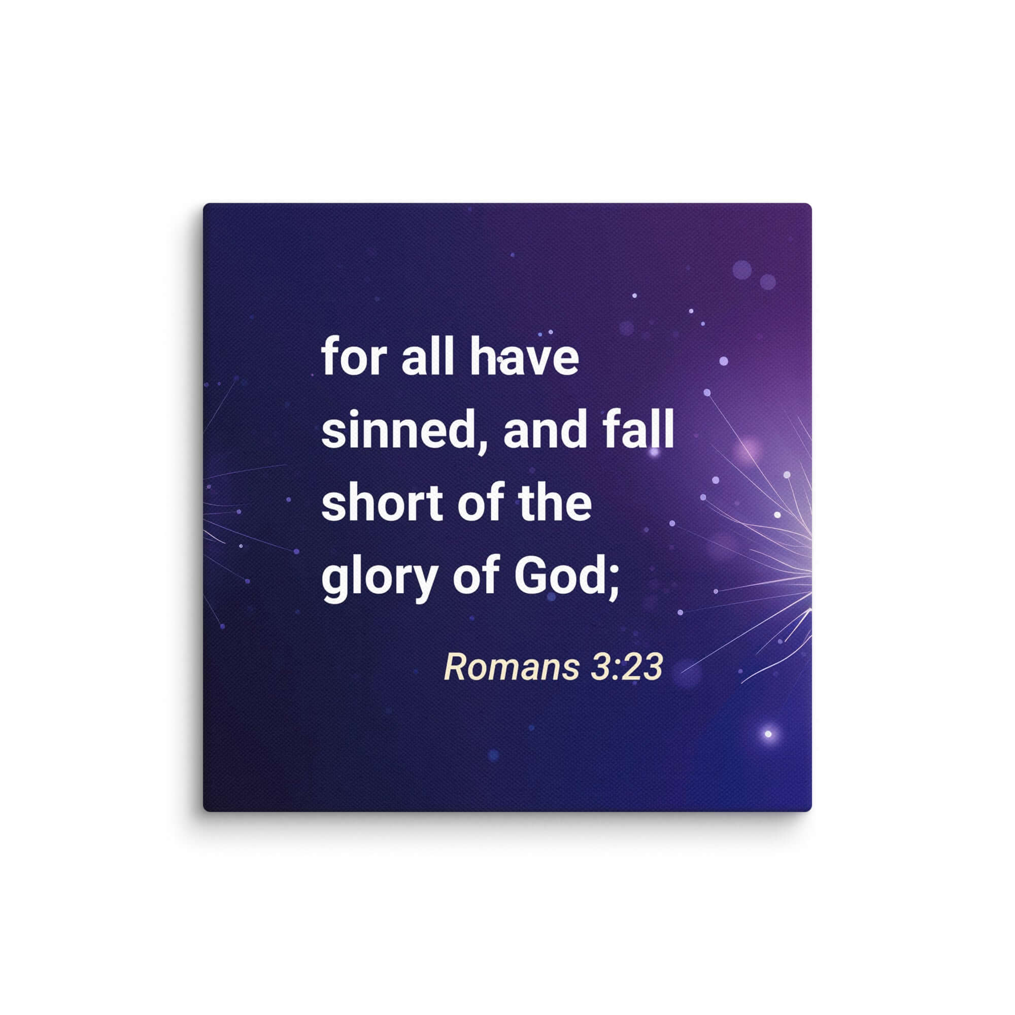 Romans 3:23 Bible Verse, all have sinned Canvas Print Wall Art