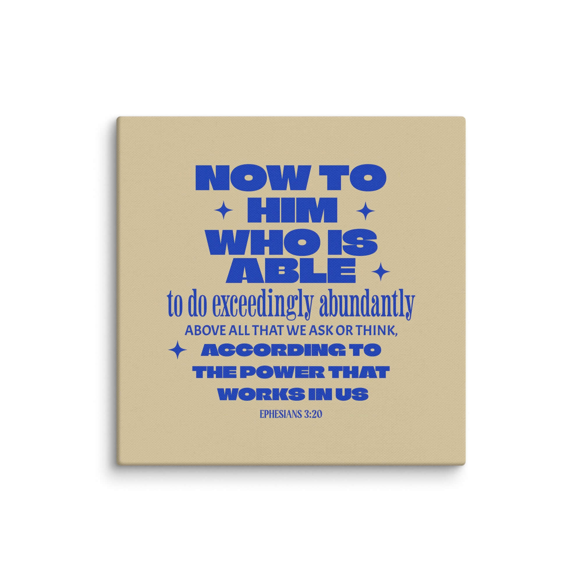 Ephesians 3:20 Bible Verse, power in us Canvas Print Wall Art 8″×8″