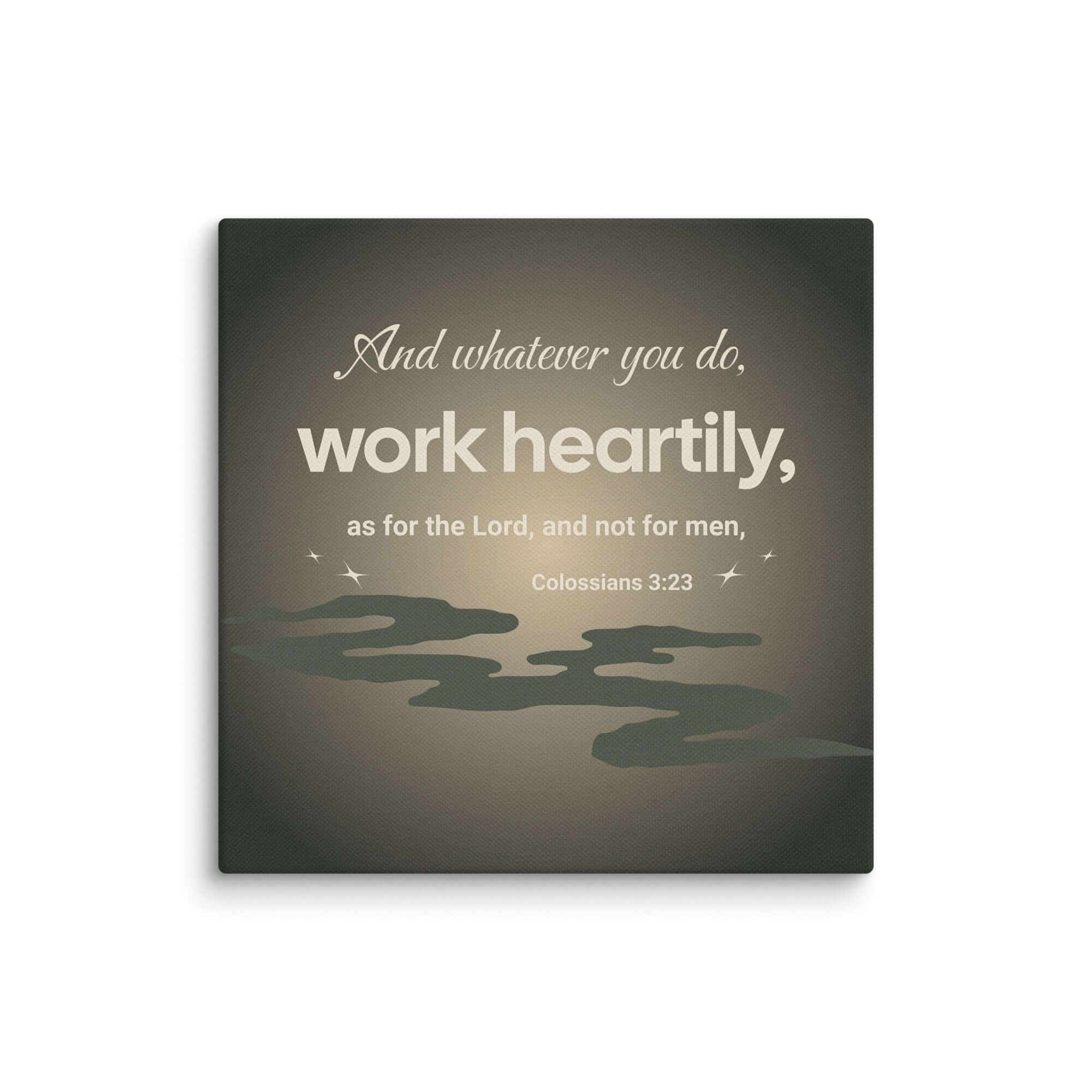 Colossians 3:23 Bible Verse, as for the Lord Canvas Print Wall Art 8″×8″