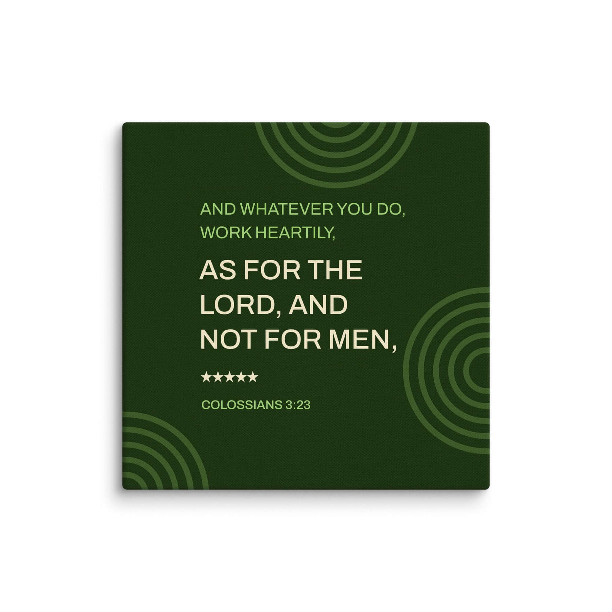 Colossians 3:23 Bible Verse, not for men Canvas Print Wall Art 8″×8″