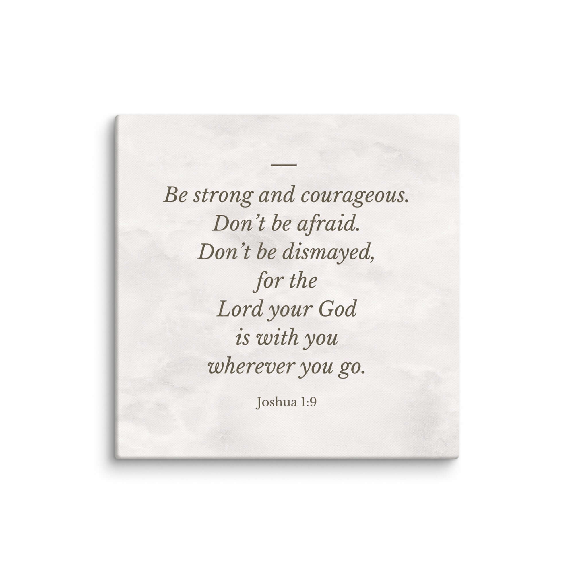 Joshua 1:9 Bible Verse, Be strong Canvas Print Wall Art 8″×8″
