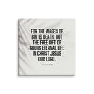 Romans 6:23 Bible Verse, eternal life Canvas Print Wall Art 8″×8″