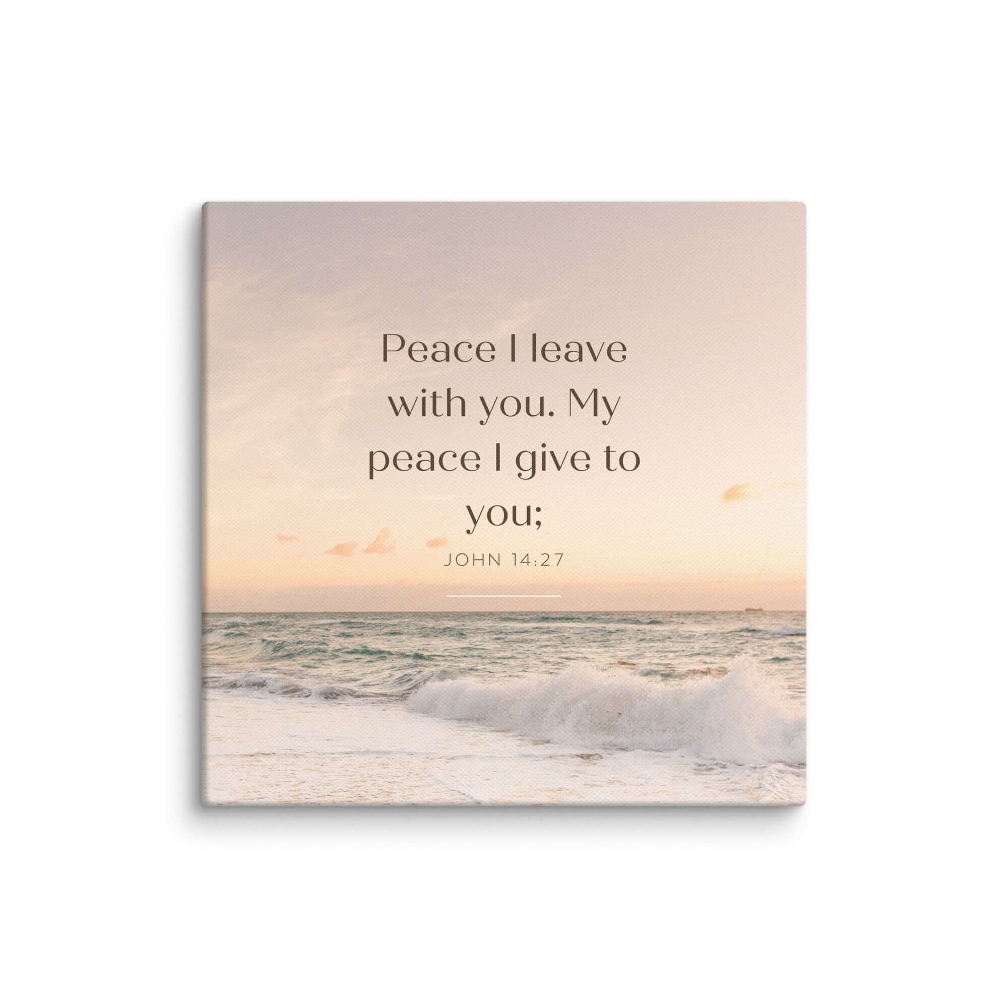 John 14:27 Bible Verse, not as the Canvas Print Wall Art 8″×8″