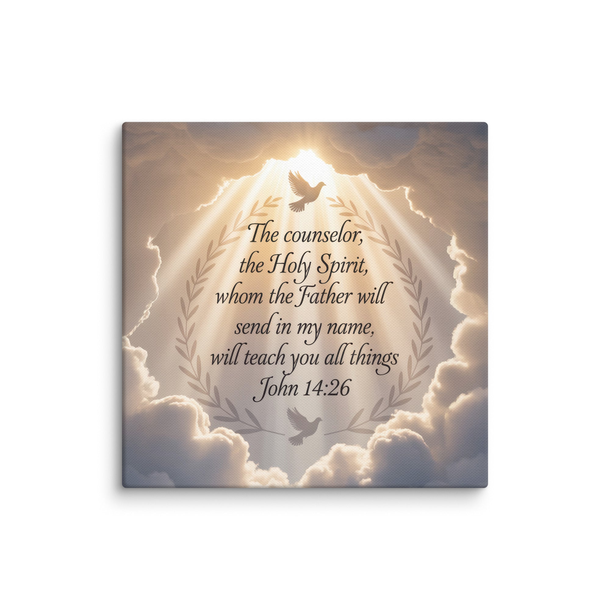 John 14:26 Bible Verse Counselor Canvas 8″×8″