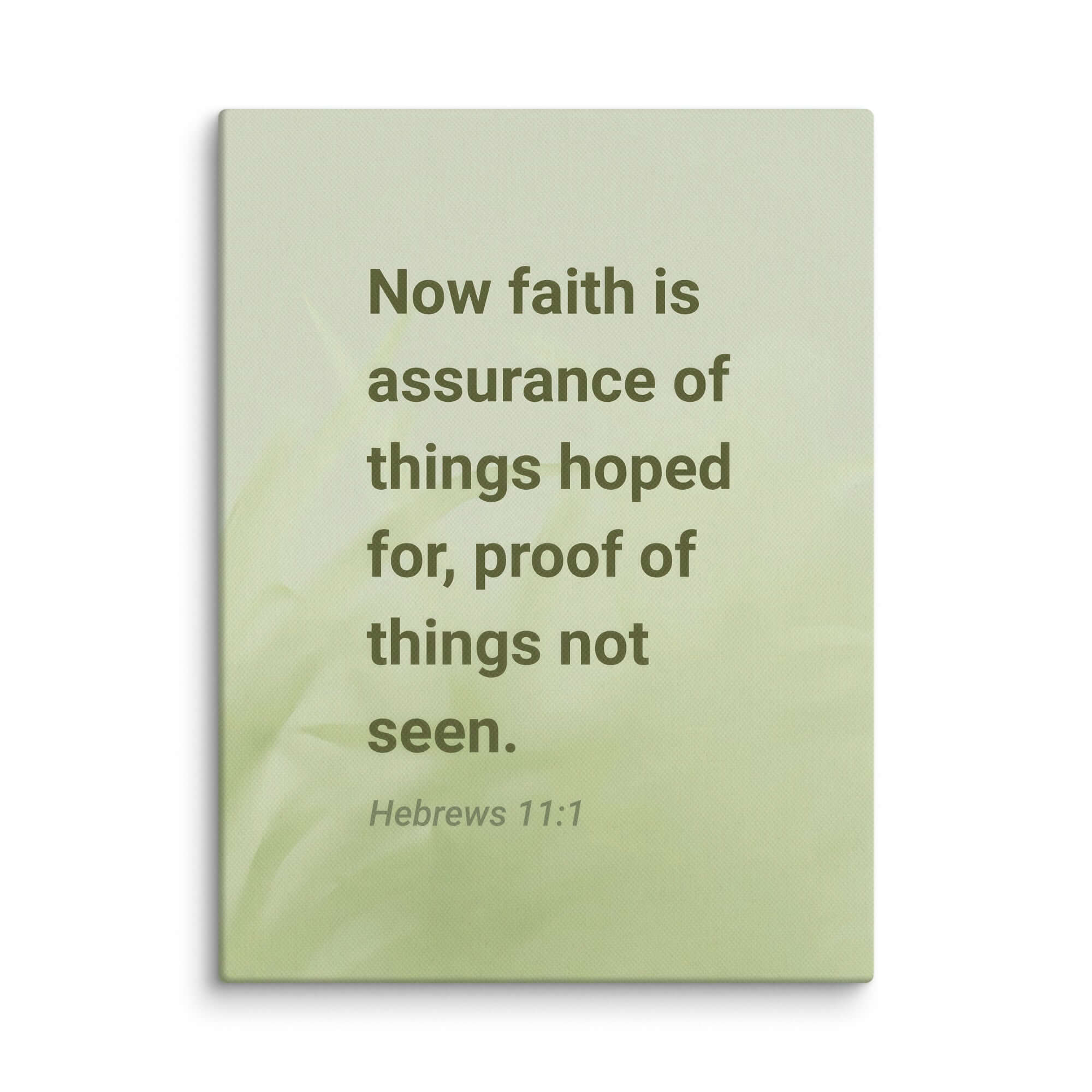 Hebrews 11:1 Bible Verse, faith is assurance Canvas Print Wall Art 9″×12″