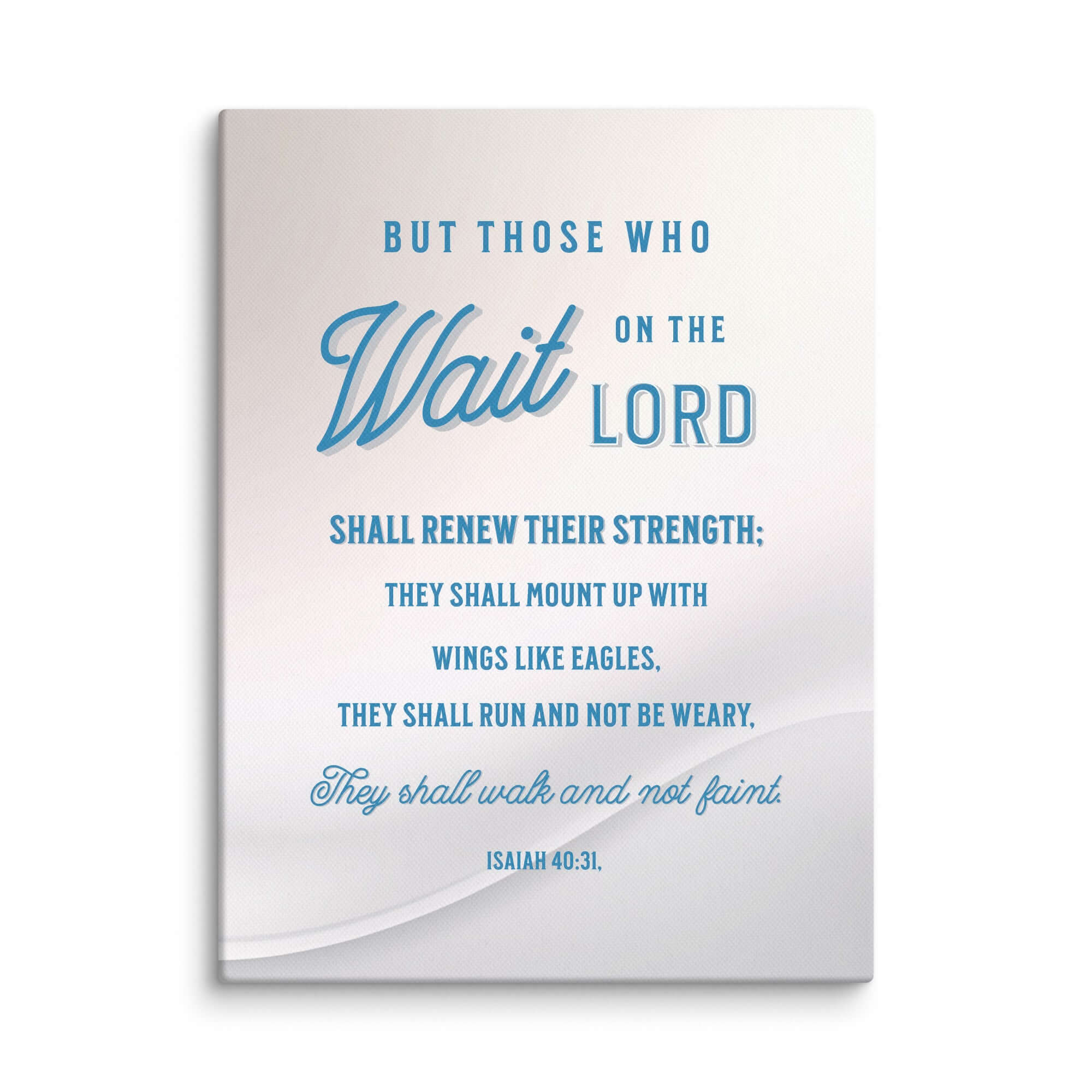 Isaiah 40:31 Bible Verse, Wings like Eagles Canvas Print Wall Art 9″×12″