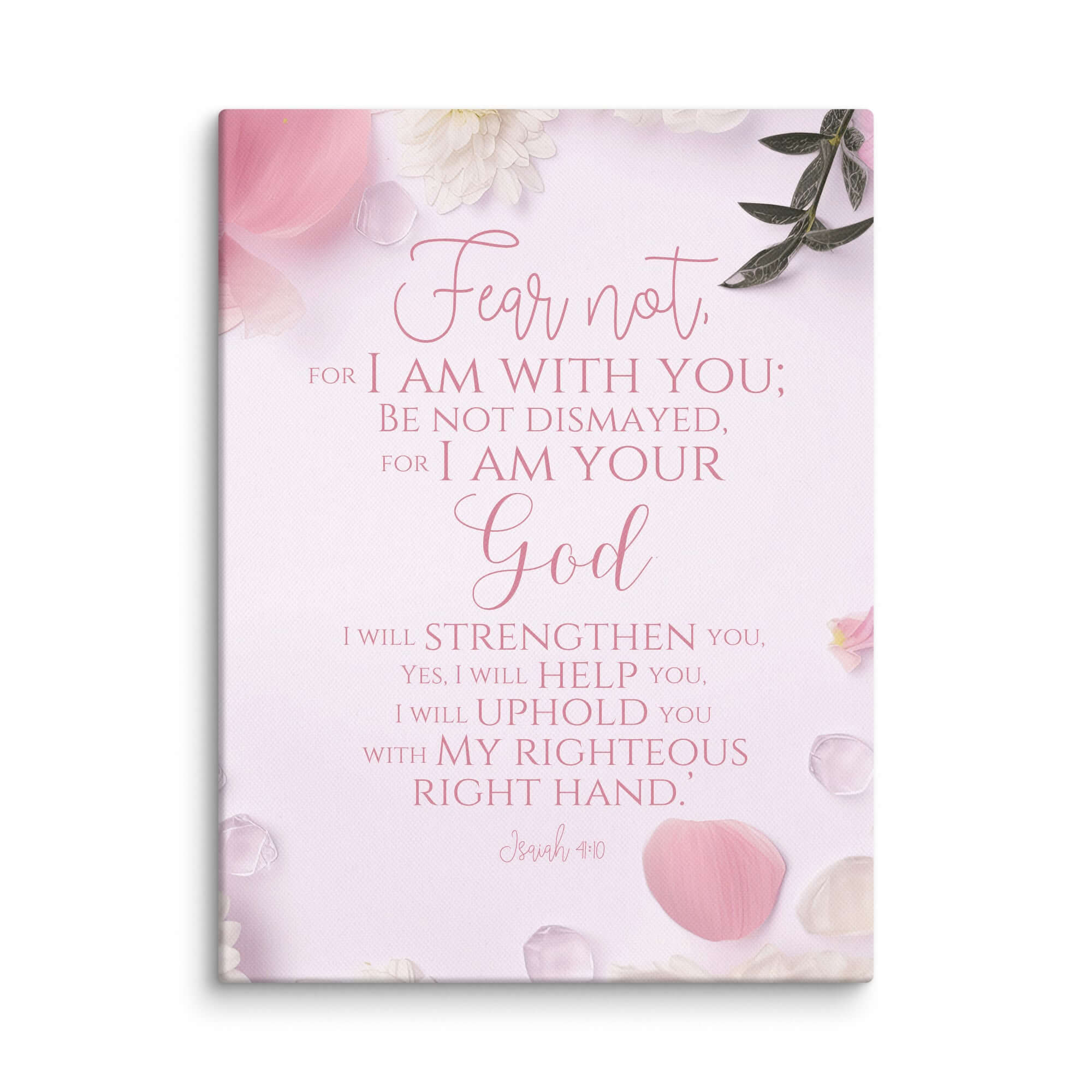 Isaiah 41:10 Bible Verse, God will strengthen you Canvas Print Wall Art 9″×12″