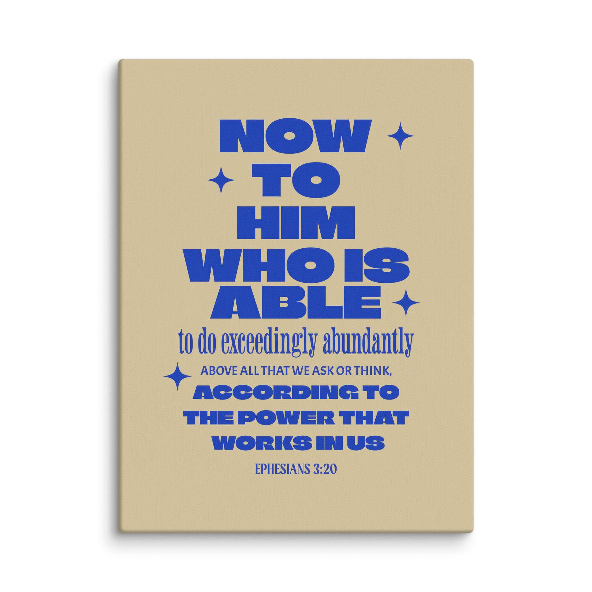 Ephesians 3:20 Bible Verse, power in us Canvas Print Wall Art 9″×12″