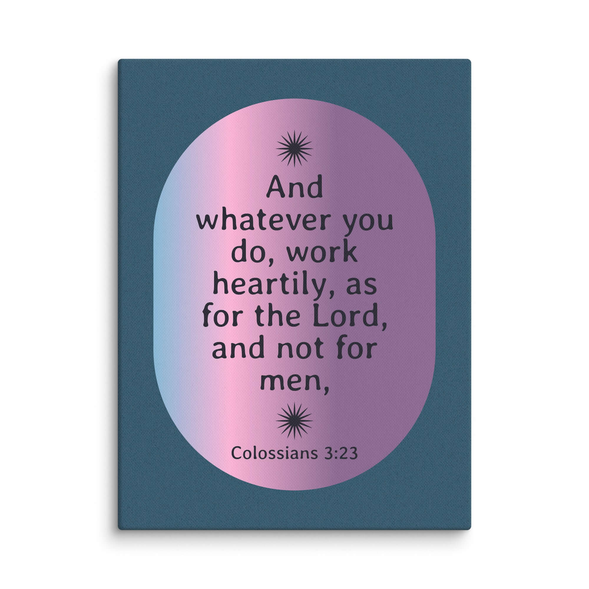 Colossians 3:23 Bible Verse, work heartily Canvas Print Wall Art 9″×12″