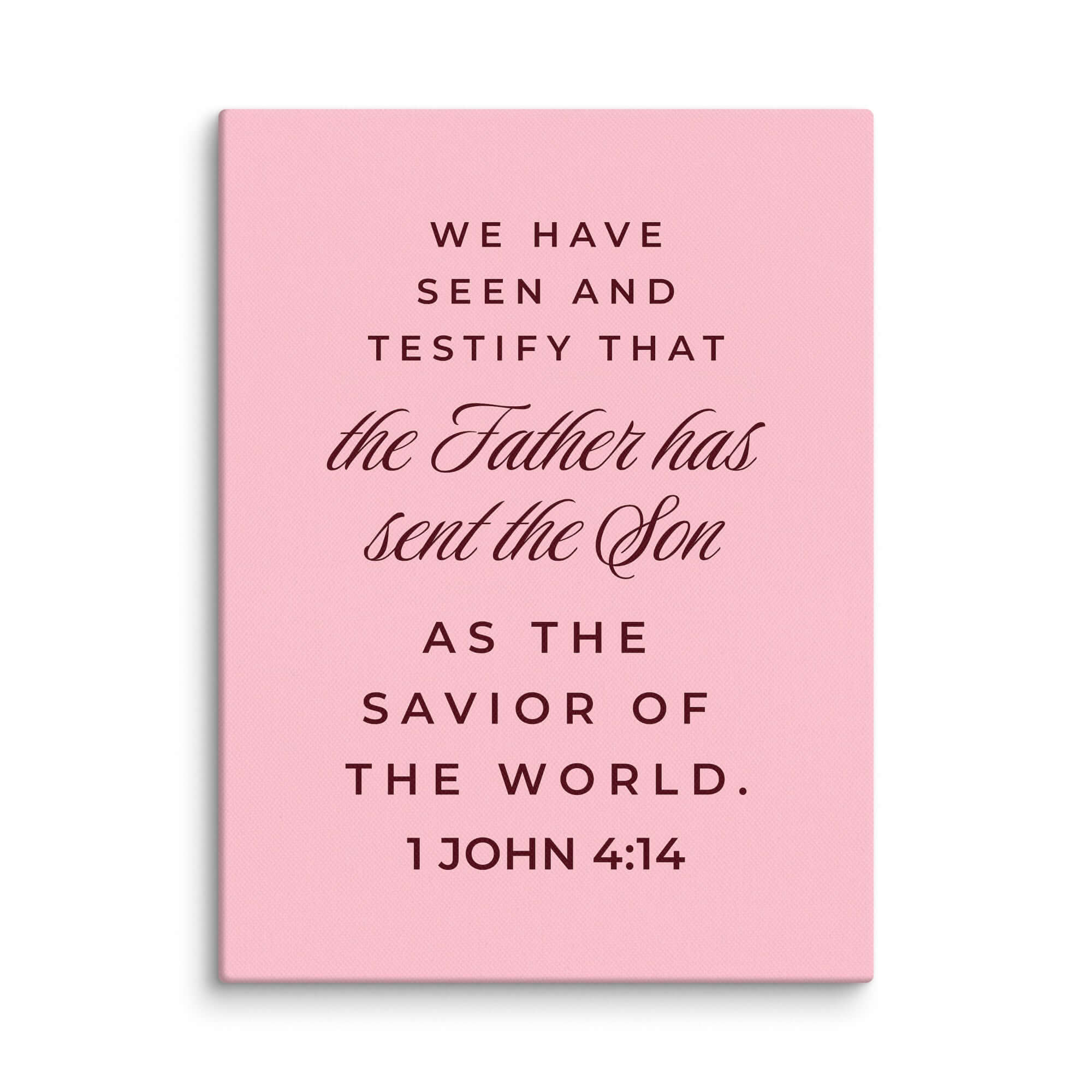 1 John 4:14 Bible Verse, We have seen Canvas Print Wall Art 9″×12″