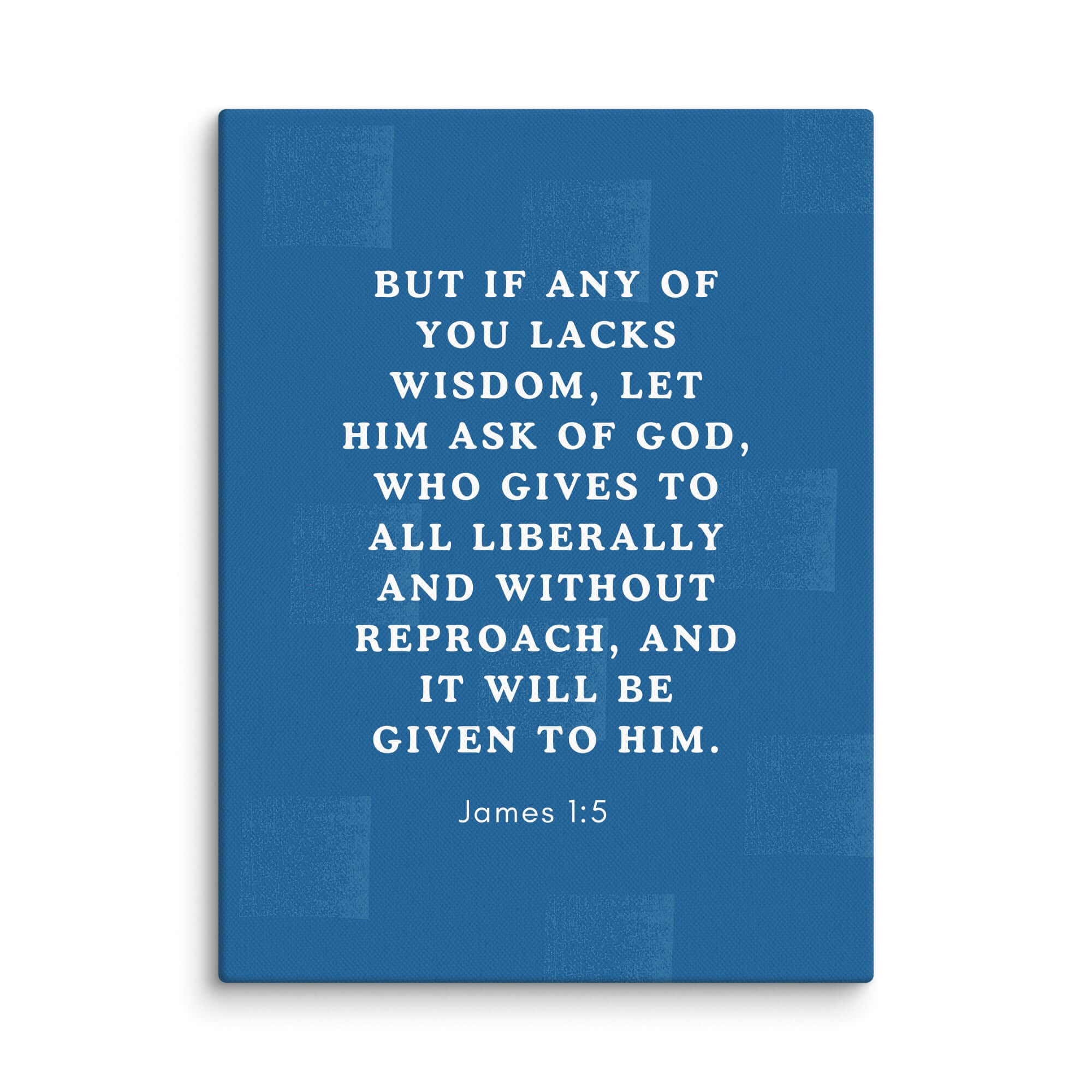 James 1:5 Bible Verse, gives to all Canvas Print Wall Art 9″×12″