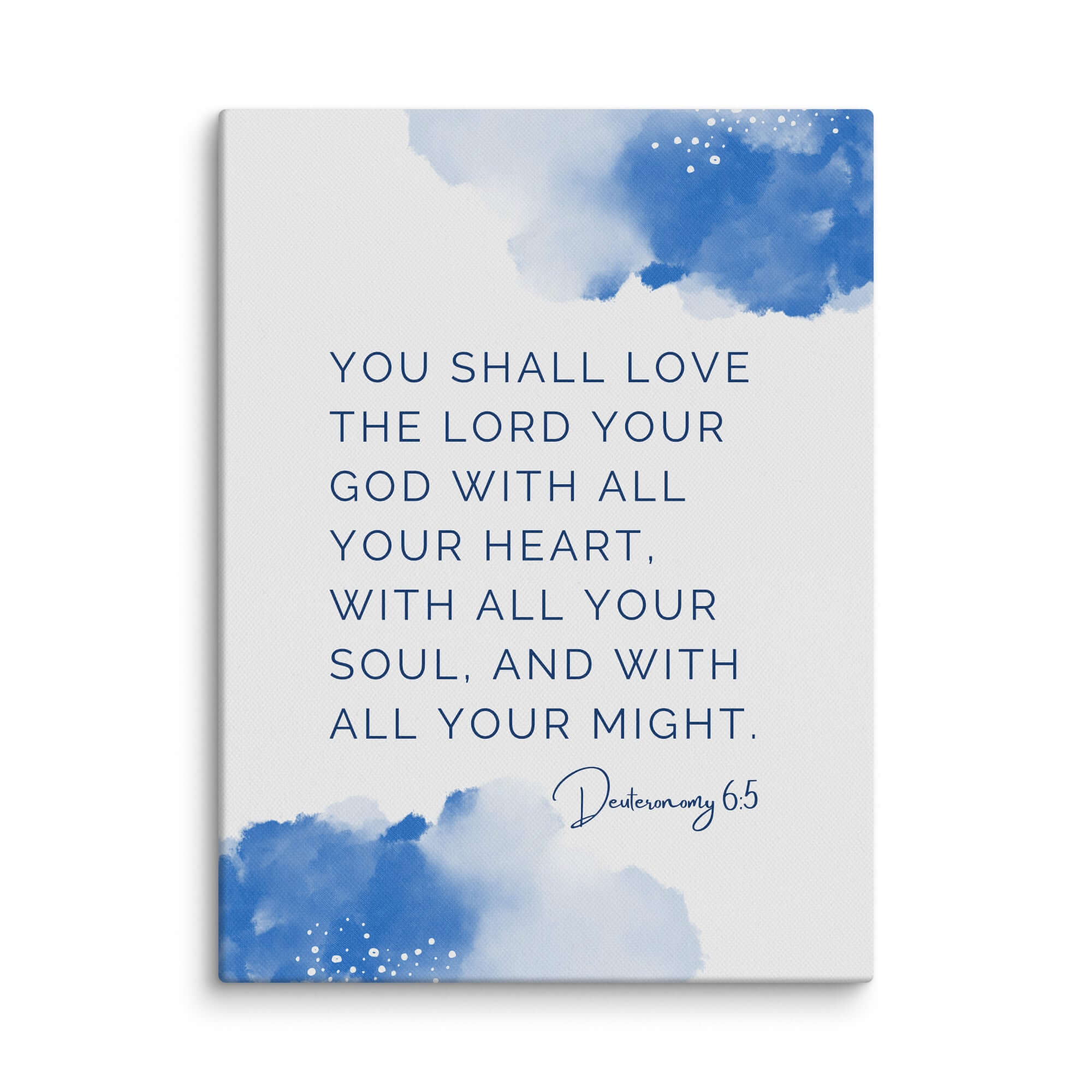 Deuteronomy 6:5 Bible Verse, your God Canvas Print Wall Art 9″×12″