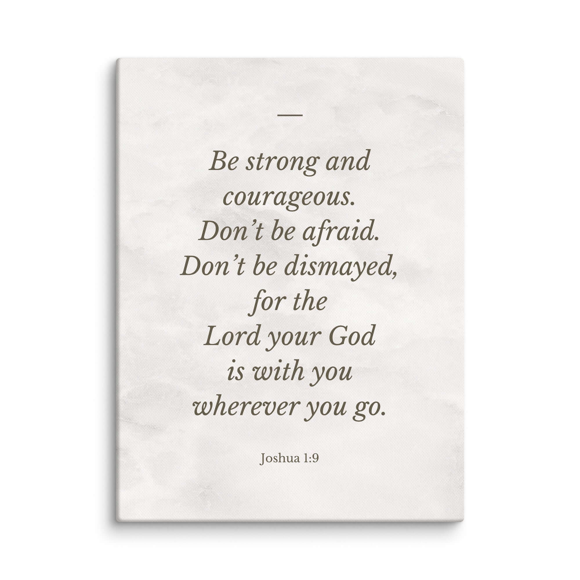 Joshua 1:9 Bible Verse, Be strong Canvas Print Wall Art 9″×12″