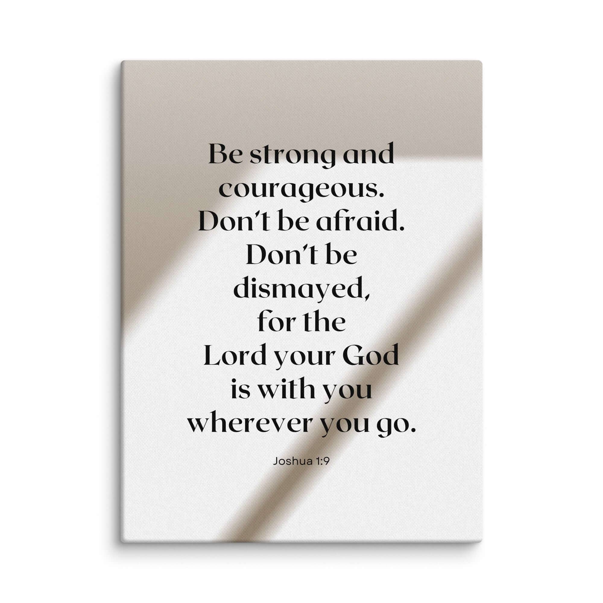 Joshua 1:9 Bible Verse, for the Lord Canvas Print Wall Art 9″×12″