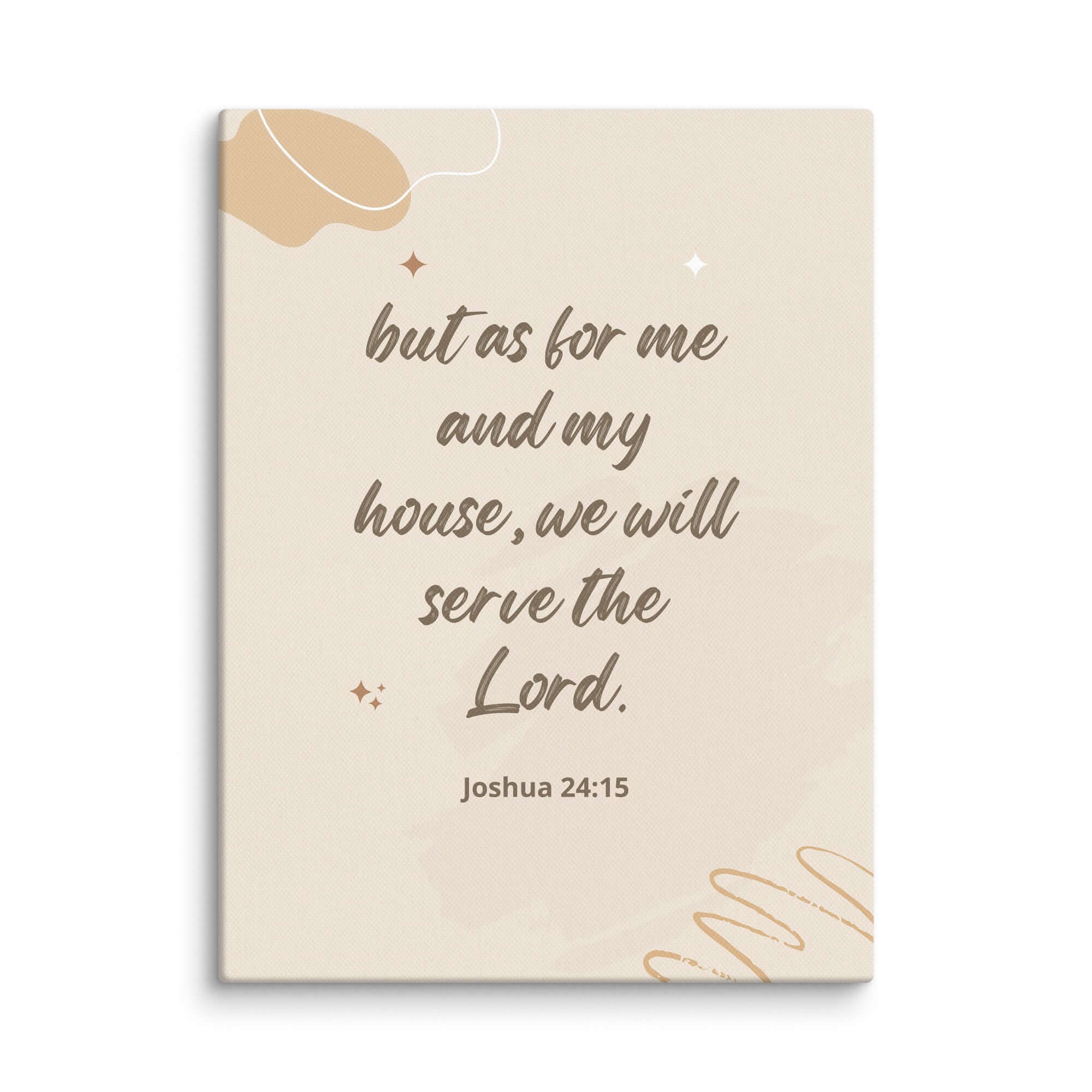 Joshua 24:15 Bible Verse, will serve Canvas Print Wall Art 9″×12″