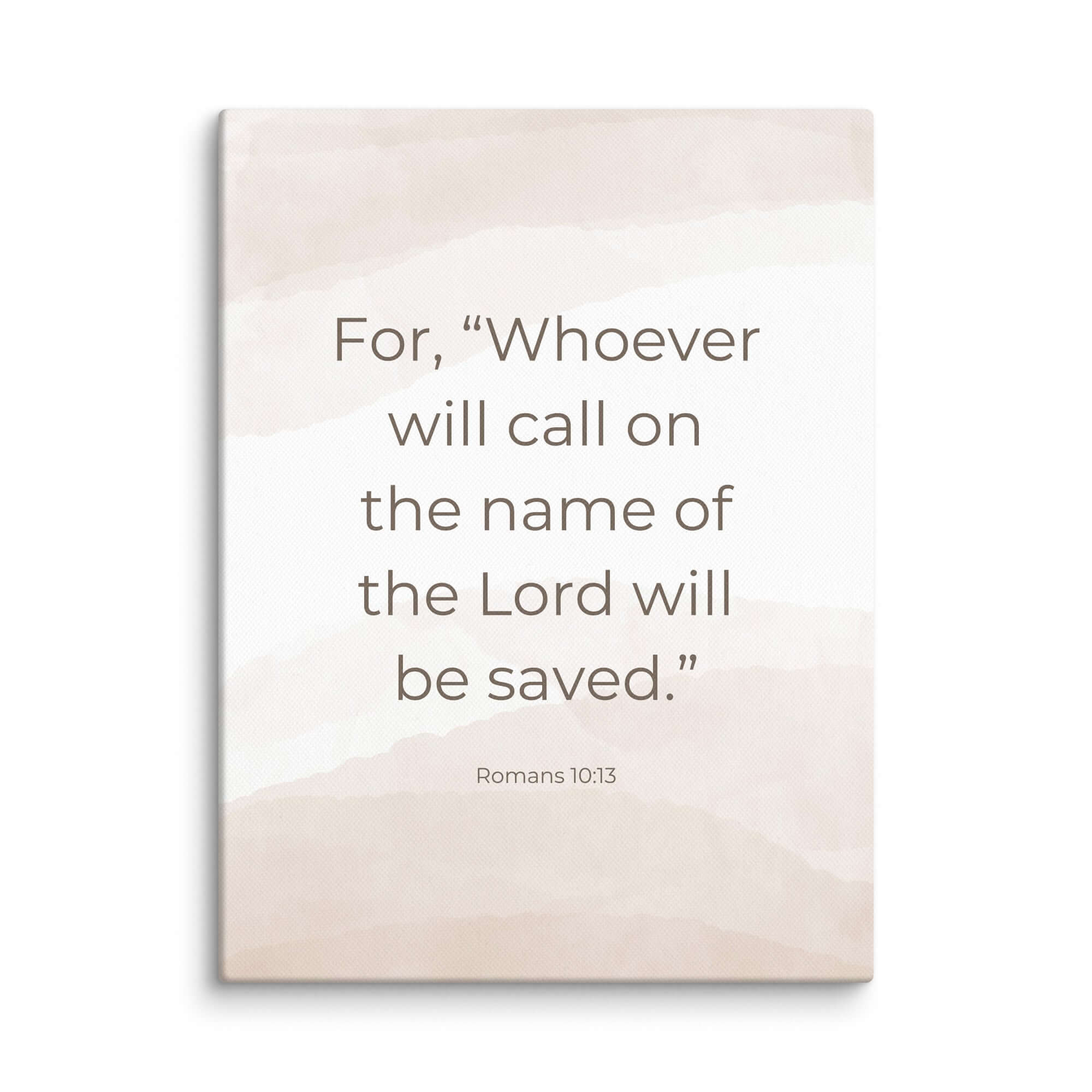 Romans 10:13 Bible Verse, the name Canvas Print Wall Art 9″×12″