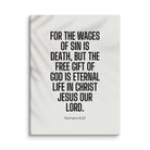Romans 6:23 Bible Verse, eternal life Canvas Print Wall Art 9″×12″